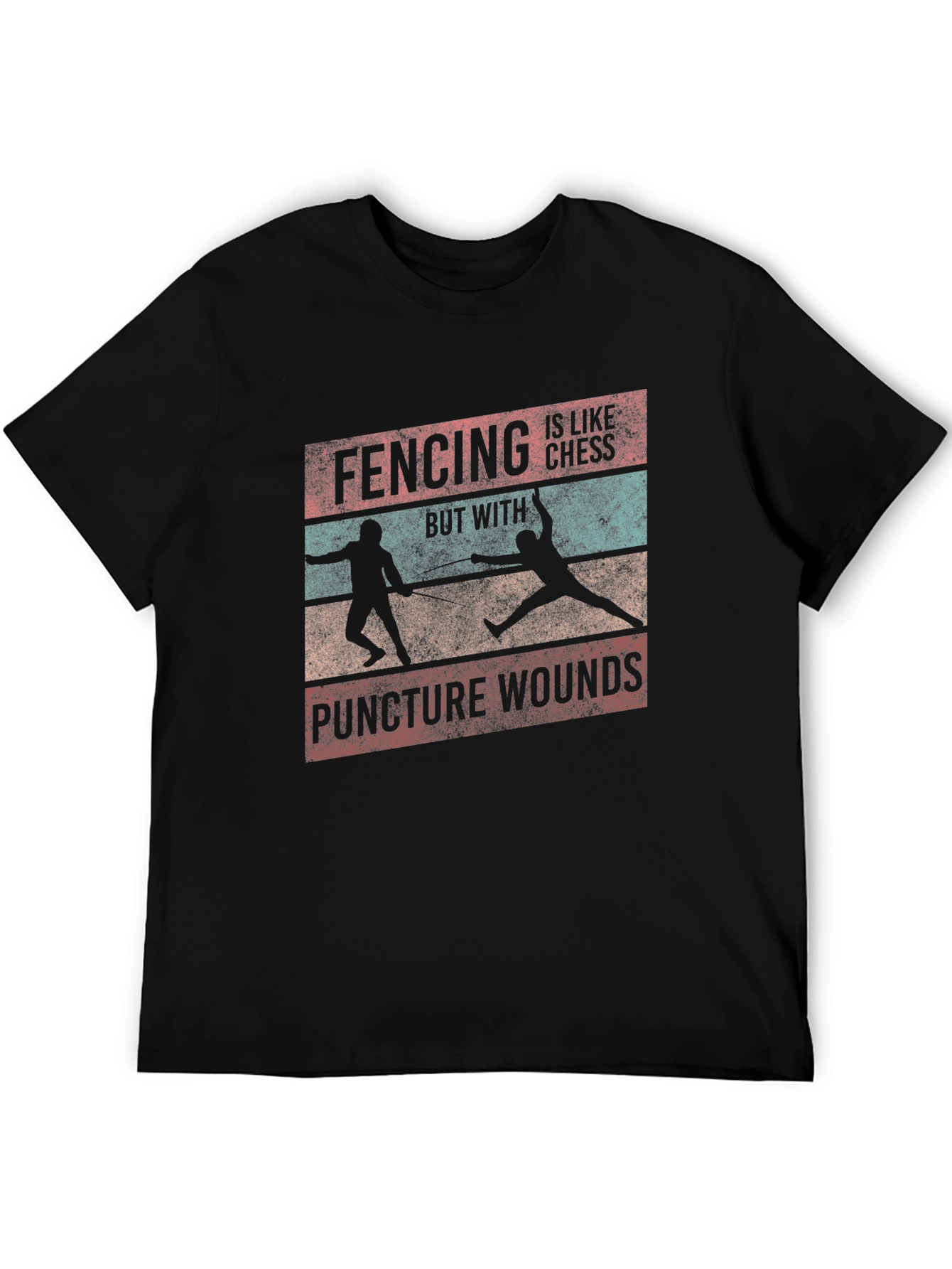 Black Fencing is Like Chess T-Shirt view 5