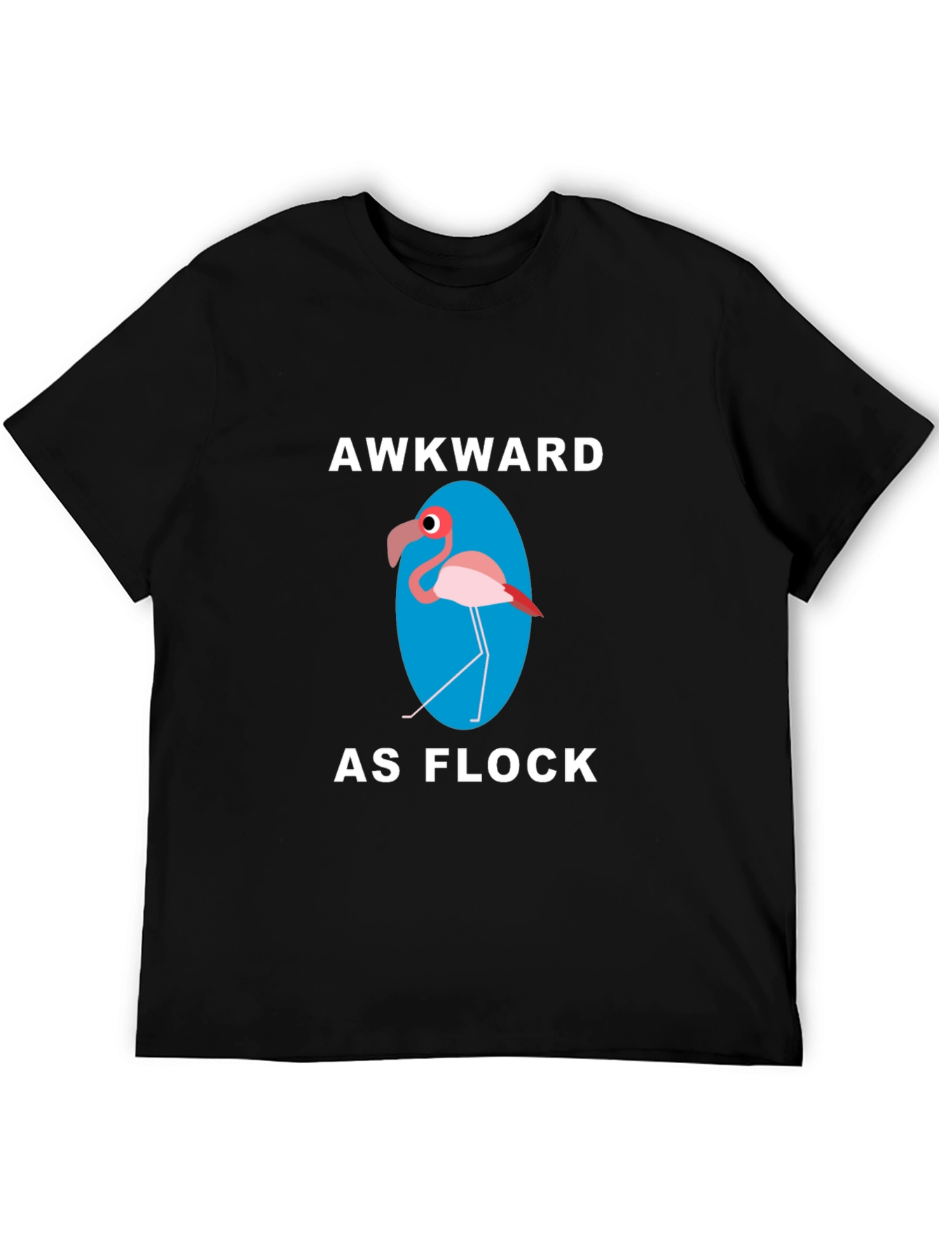 Black Awkward as Flock Graphic T-Shirt view 5