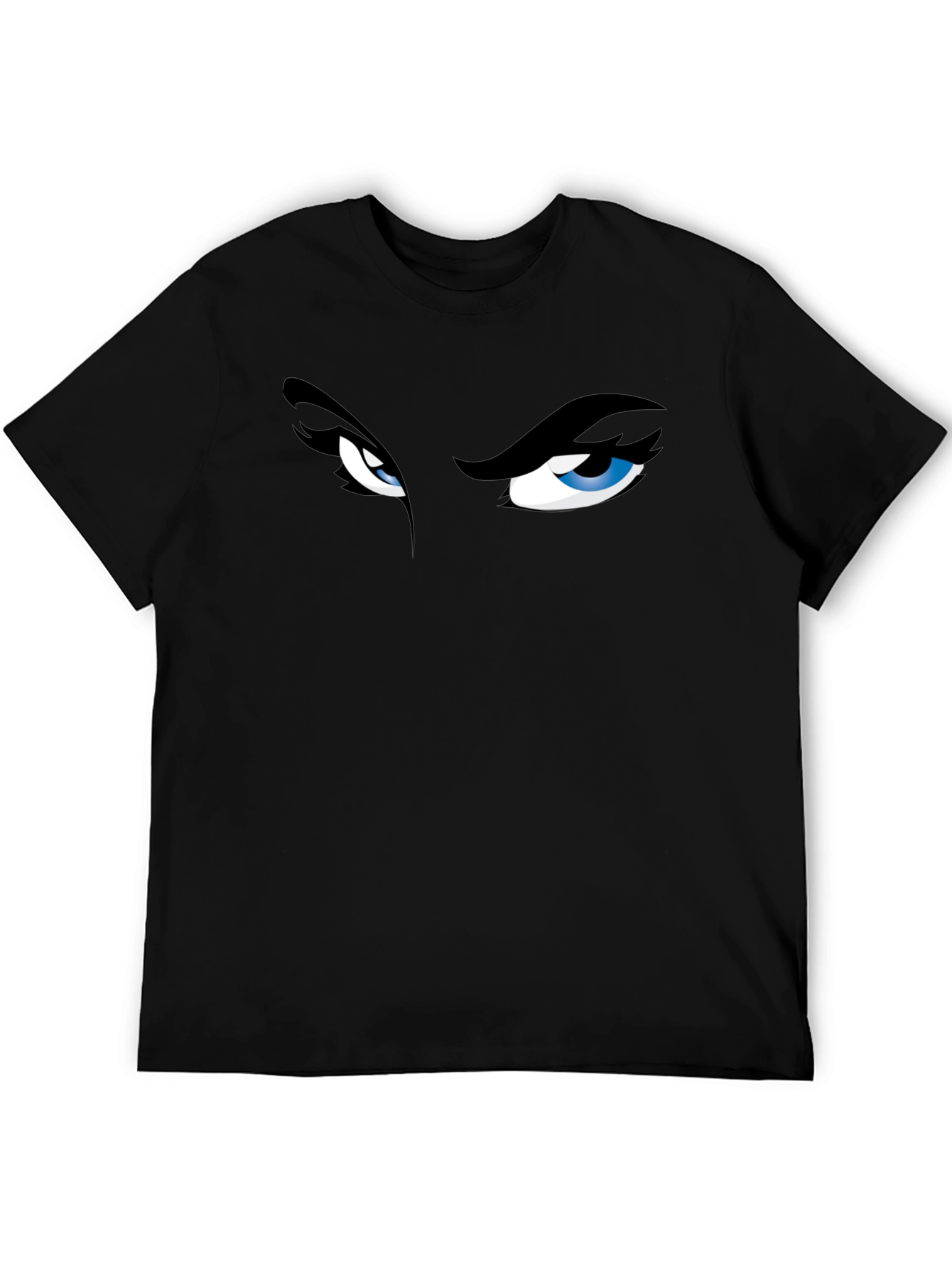 Black Intense Eyes Graphic Tee - Men's Black T-Shirt view 5