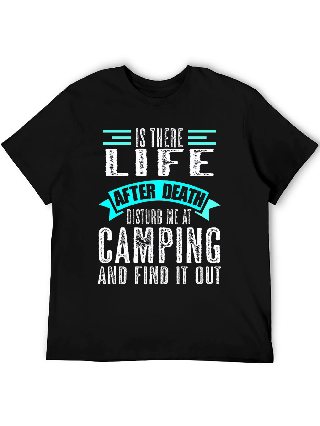 Black Camping After Death Graphic T-Shirt view 5