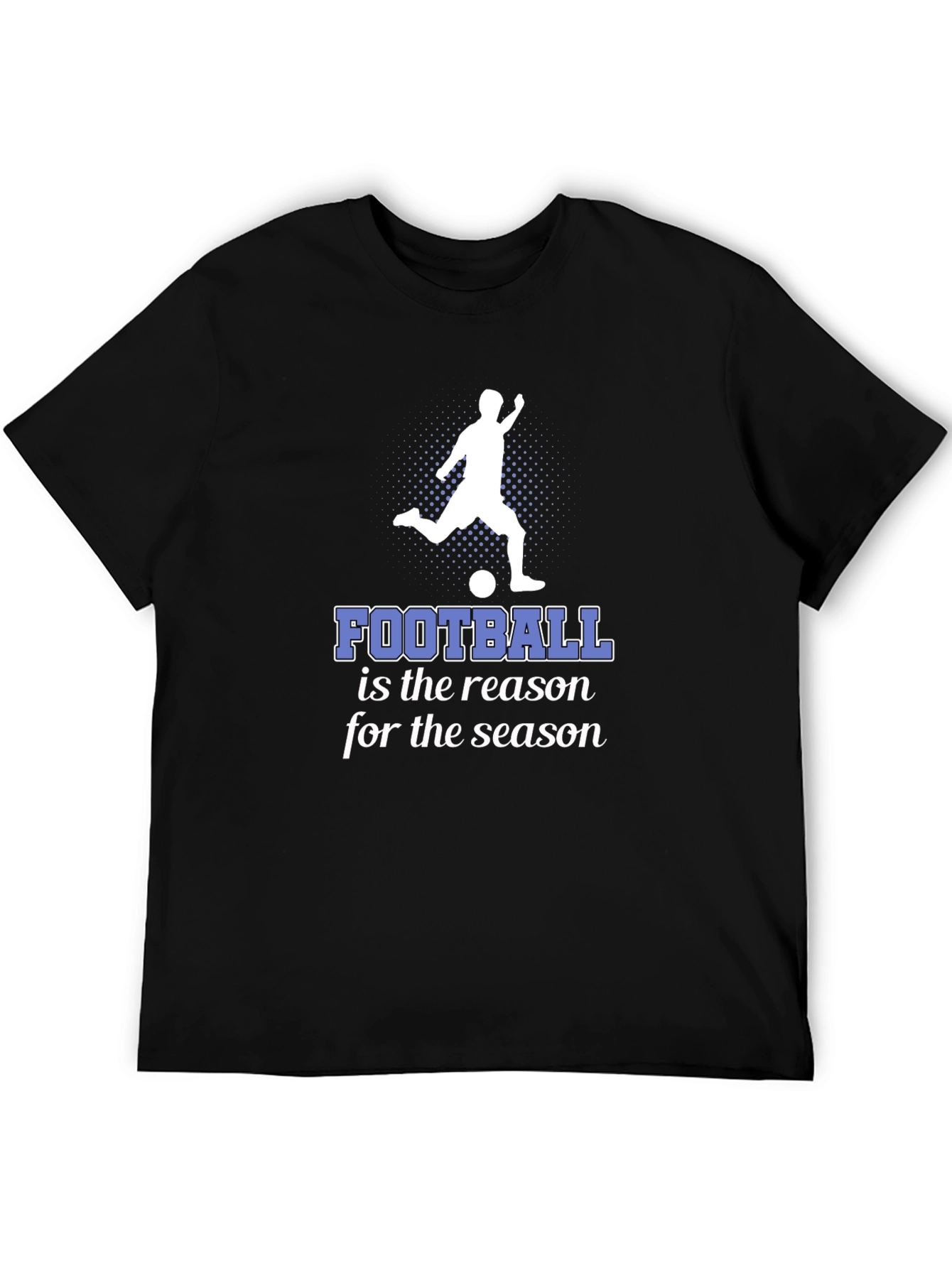 Black Football Season Graphic Tee - Stylish Black T-Shirt view 5