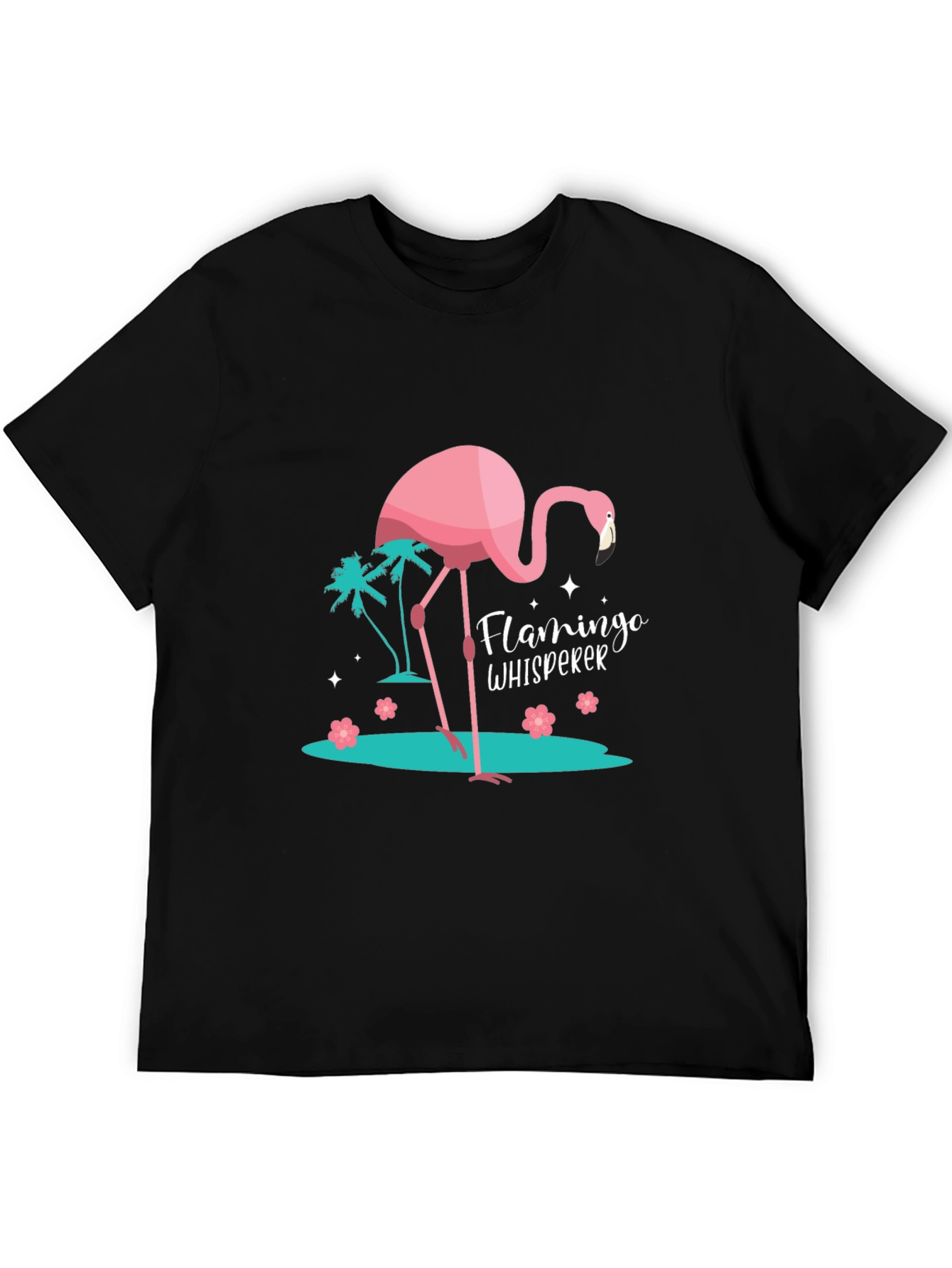 Black Flamingo Whisperer Black Graphic Tee view 5