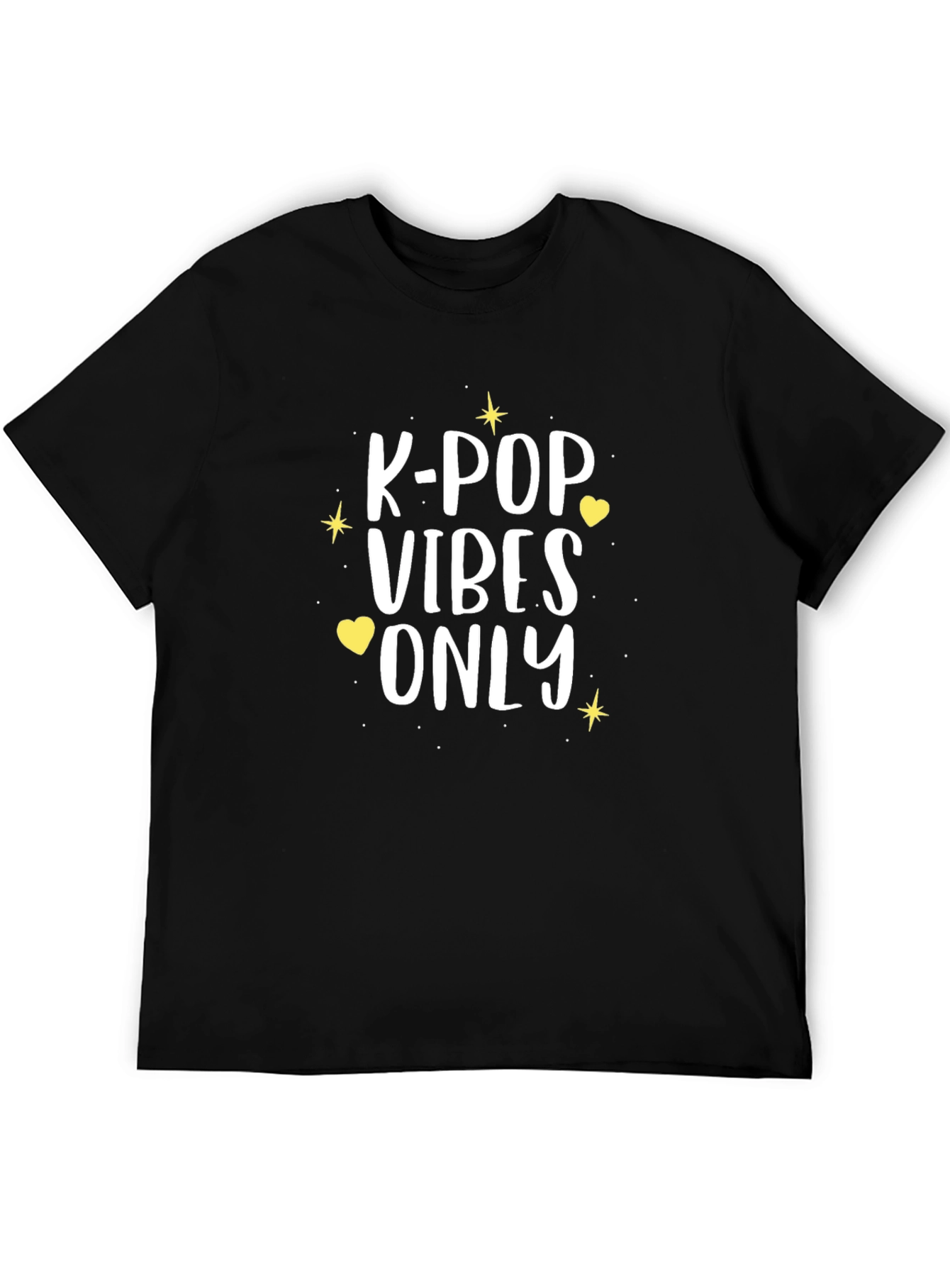 Black K-Pop Vibes Only Black Graphic Tee view 5