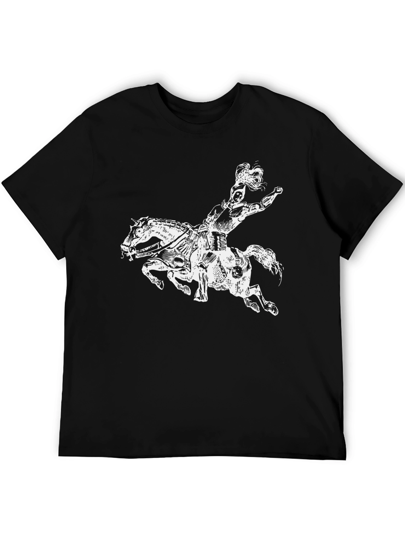 Black Centaur Graphic Tee - Black Cotton T-Shirt view 5