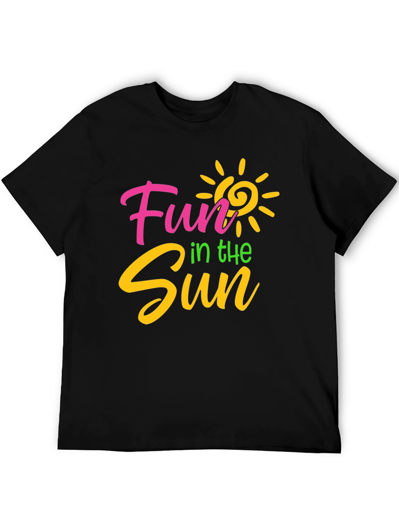Black Fun in the Sun Graphic Tee - Black Cotton Blend view 5