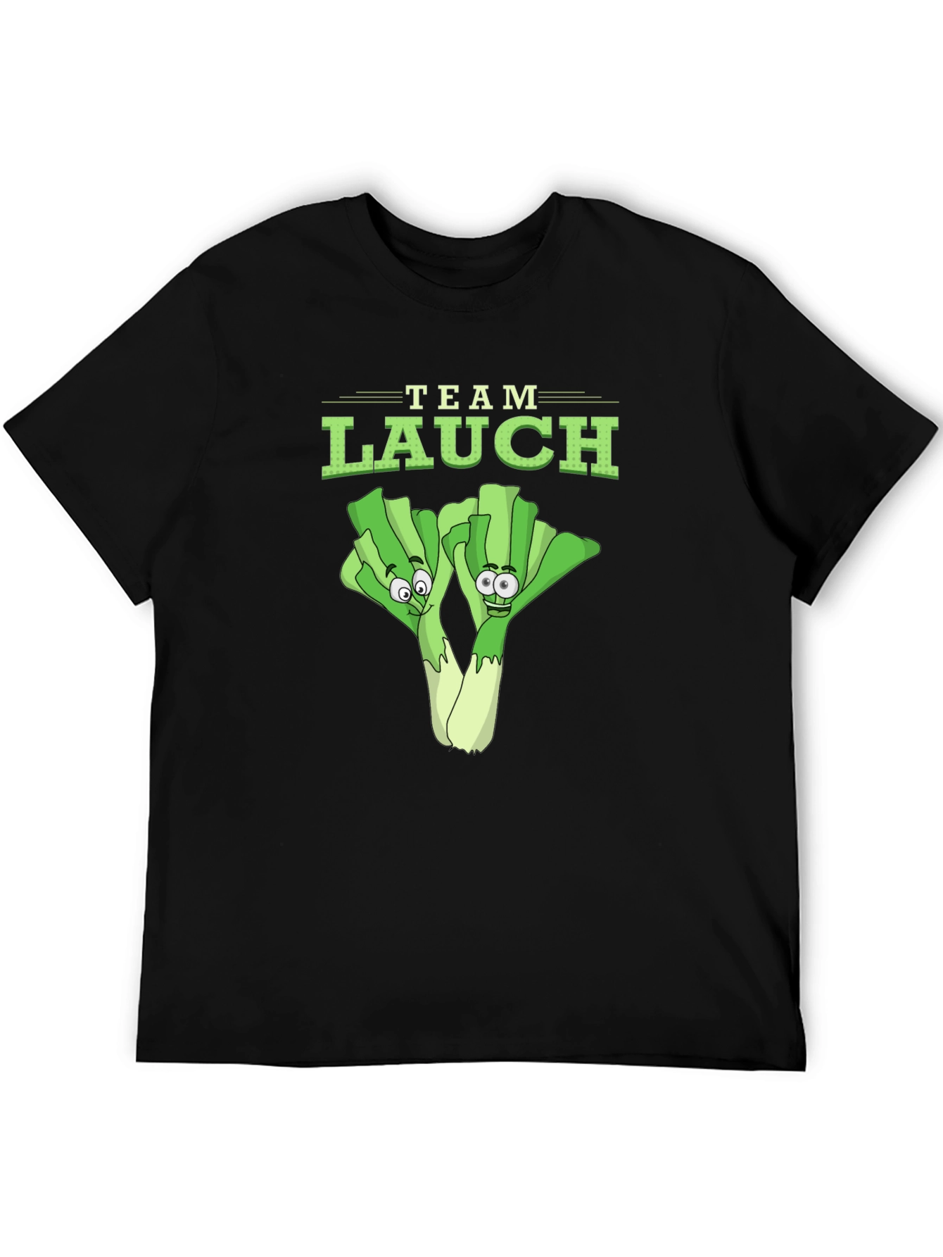 Team Lauch Funny Leek Cartoon Graphic T-Shirt - 5