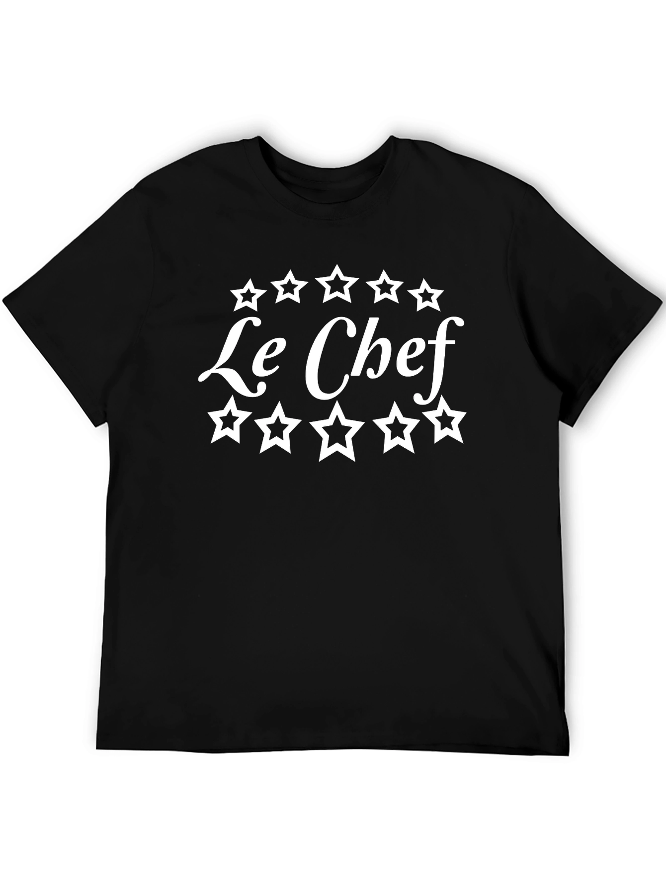 Black Le Chef Star Tee - Black Cotton Crewneck T-Shirt view 5