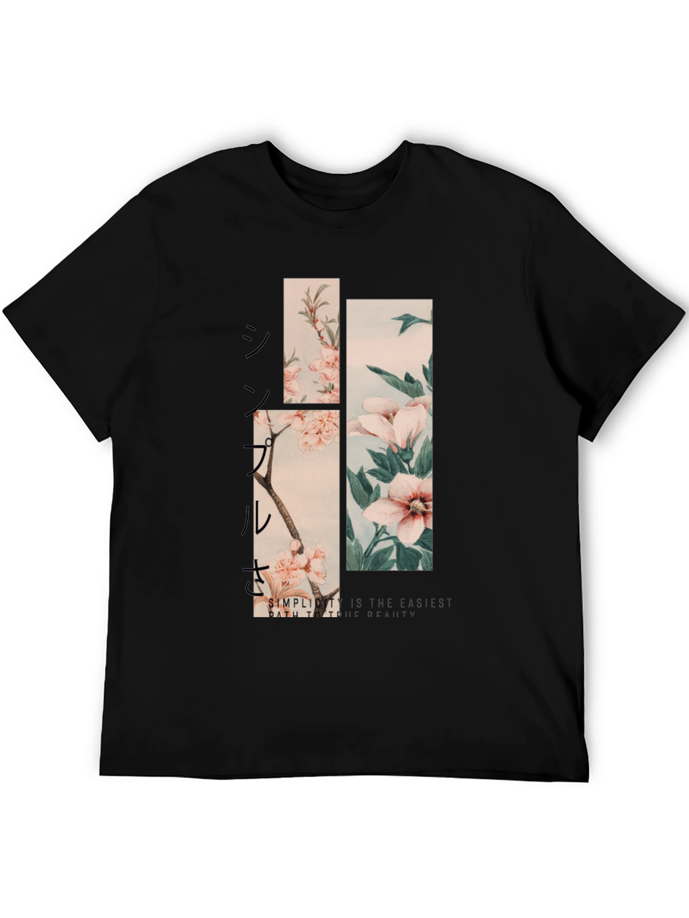 Floral Simplicity Graphic T-Shirt - Black - 5