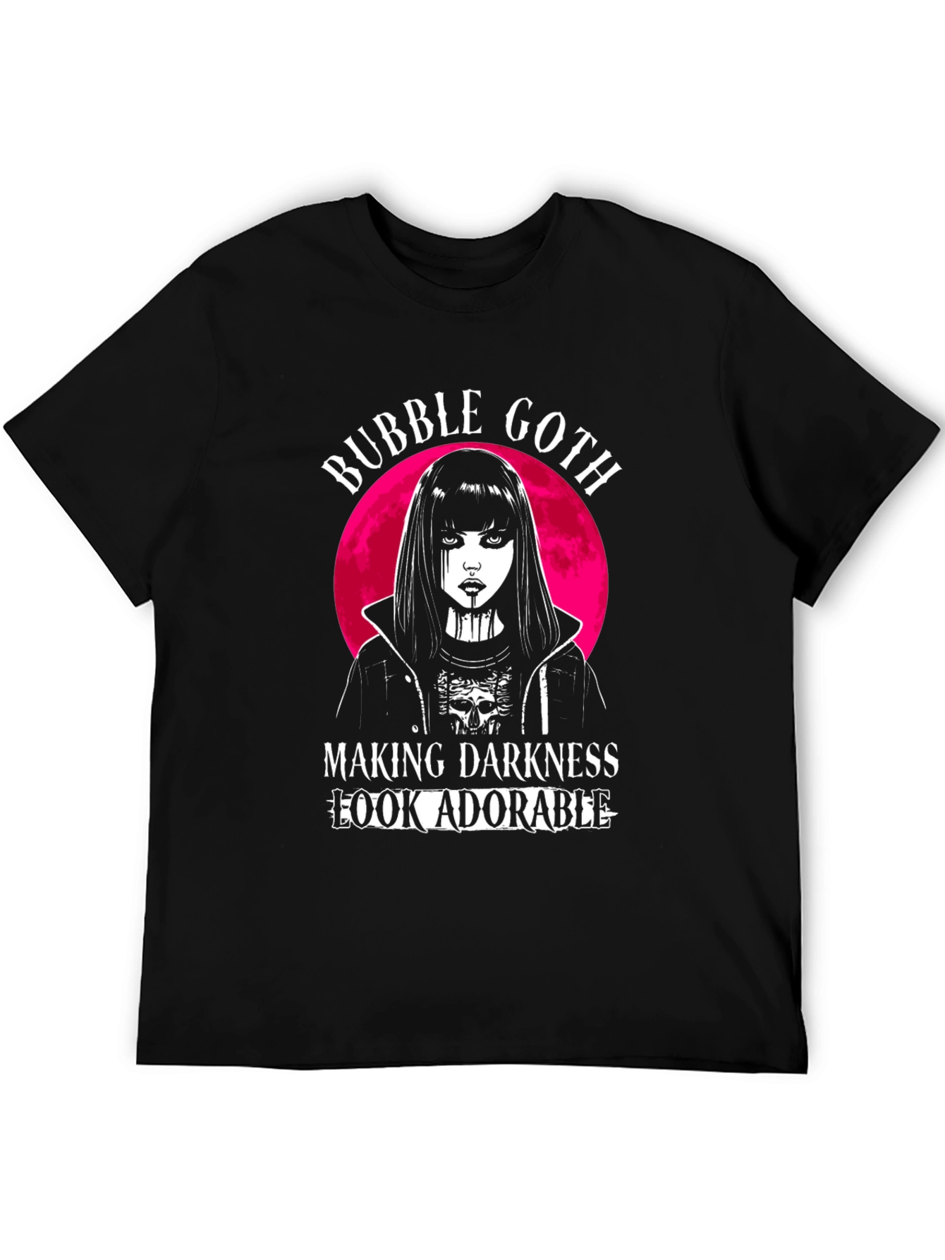 Black Bubble Goth T-Shirt - Making Darkness Look Adorable view 5