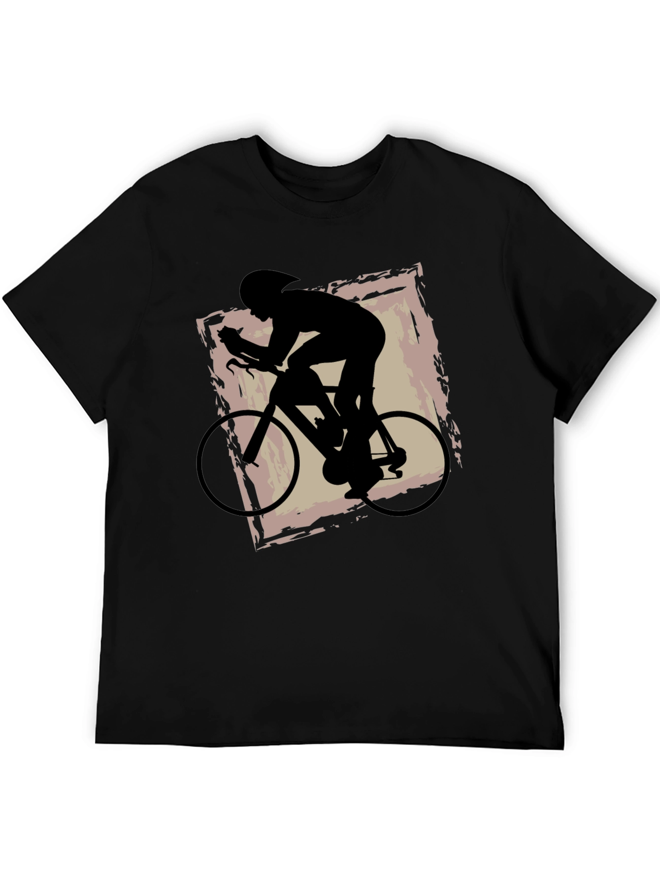 Black Cycling Silhouette Graphic Tee view 5