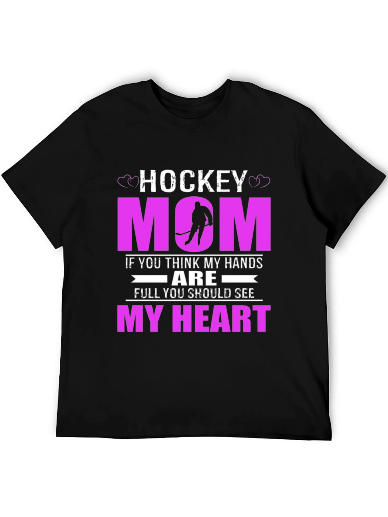 Black Hockey Mom T-Shirt - Show Your Pride! view 5