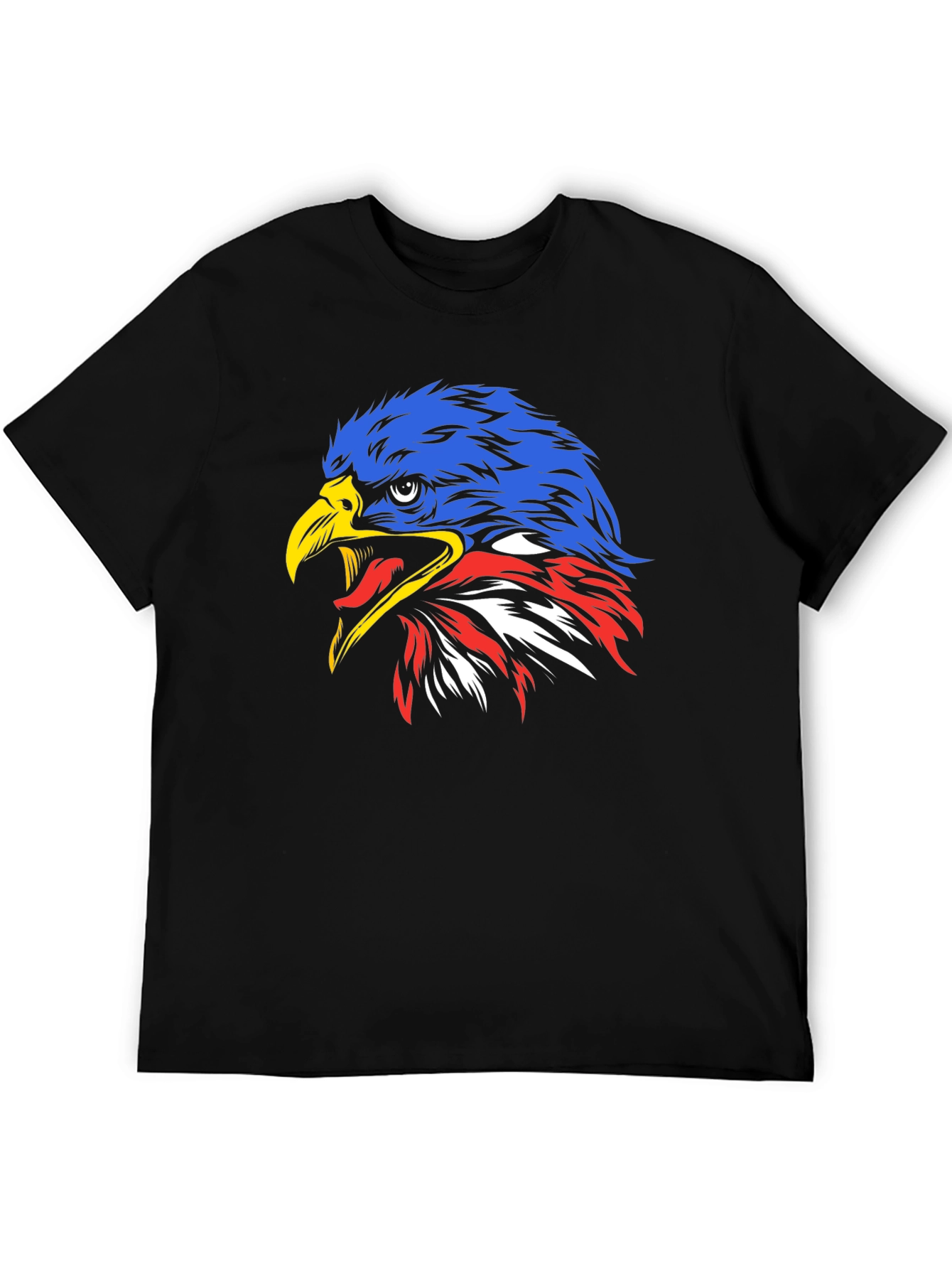 Black Eagle Head Graphic Print Tee - Patriotic Style view 5