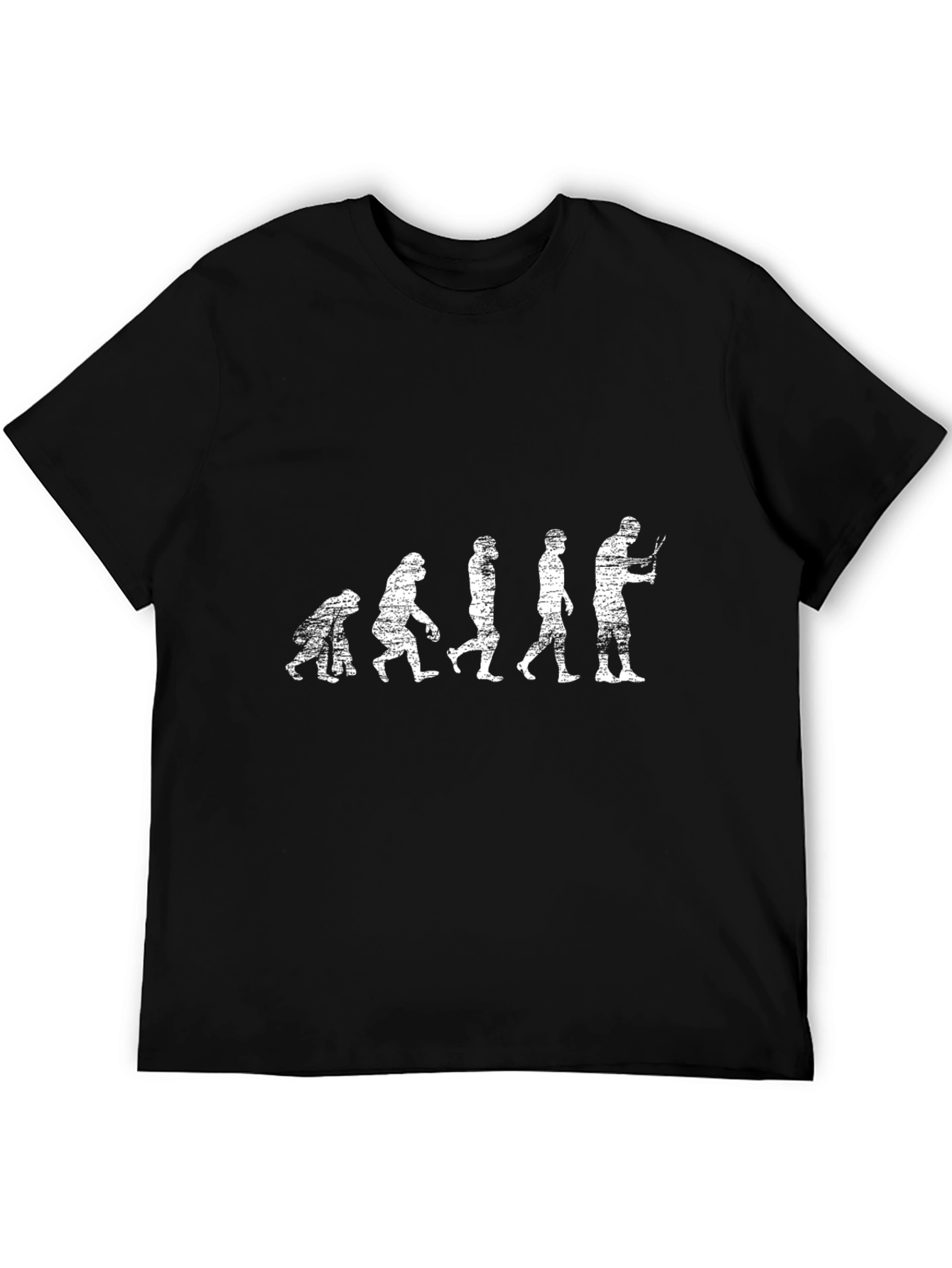 Black Evolution of Fly Fishing T-Shirt view 5