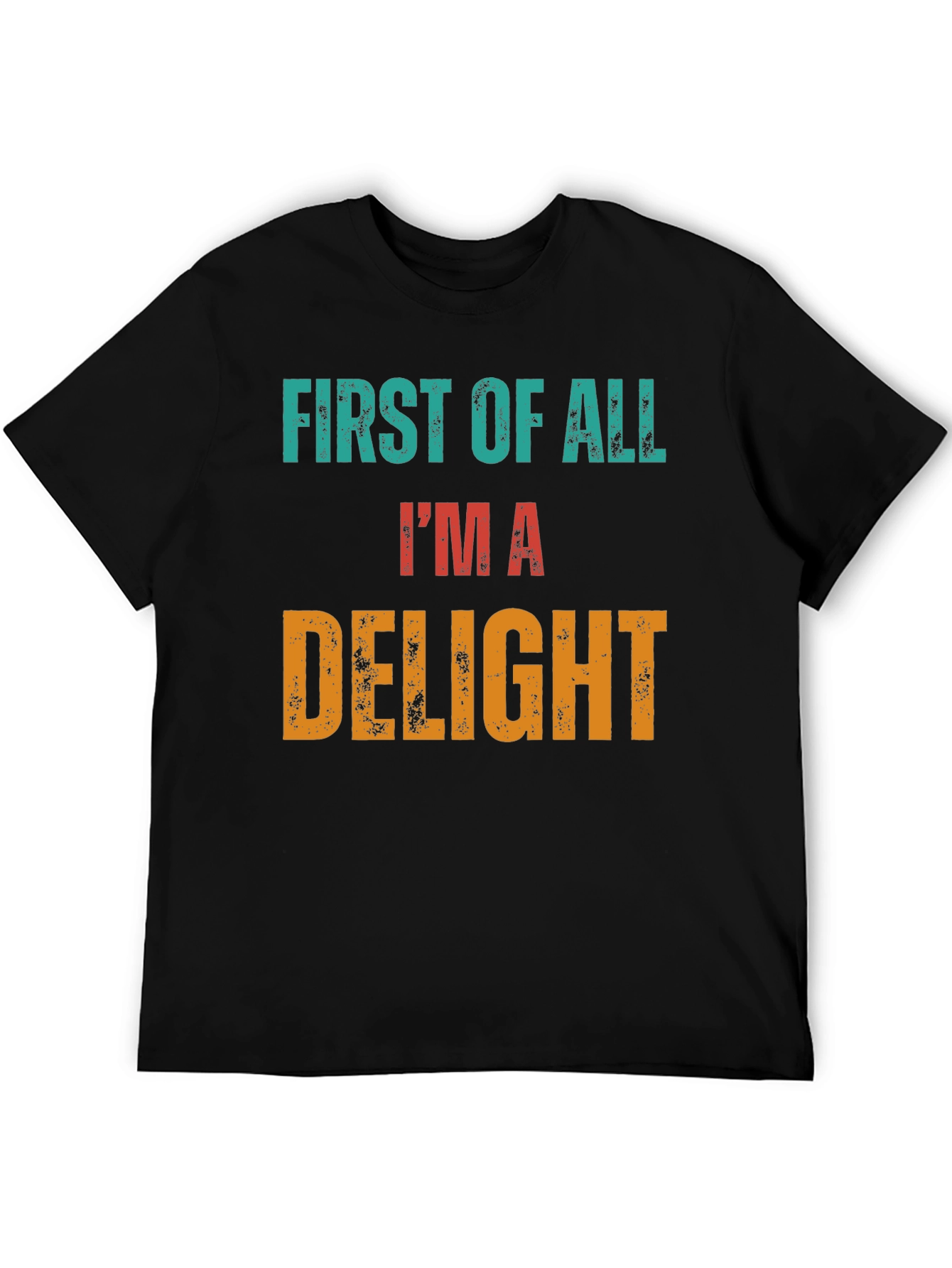 Black First Of All I'm A Delight Novelty Tee view 5