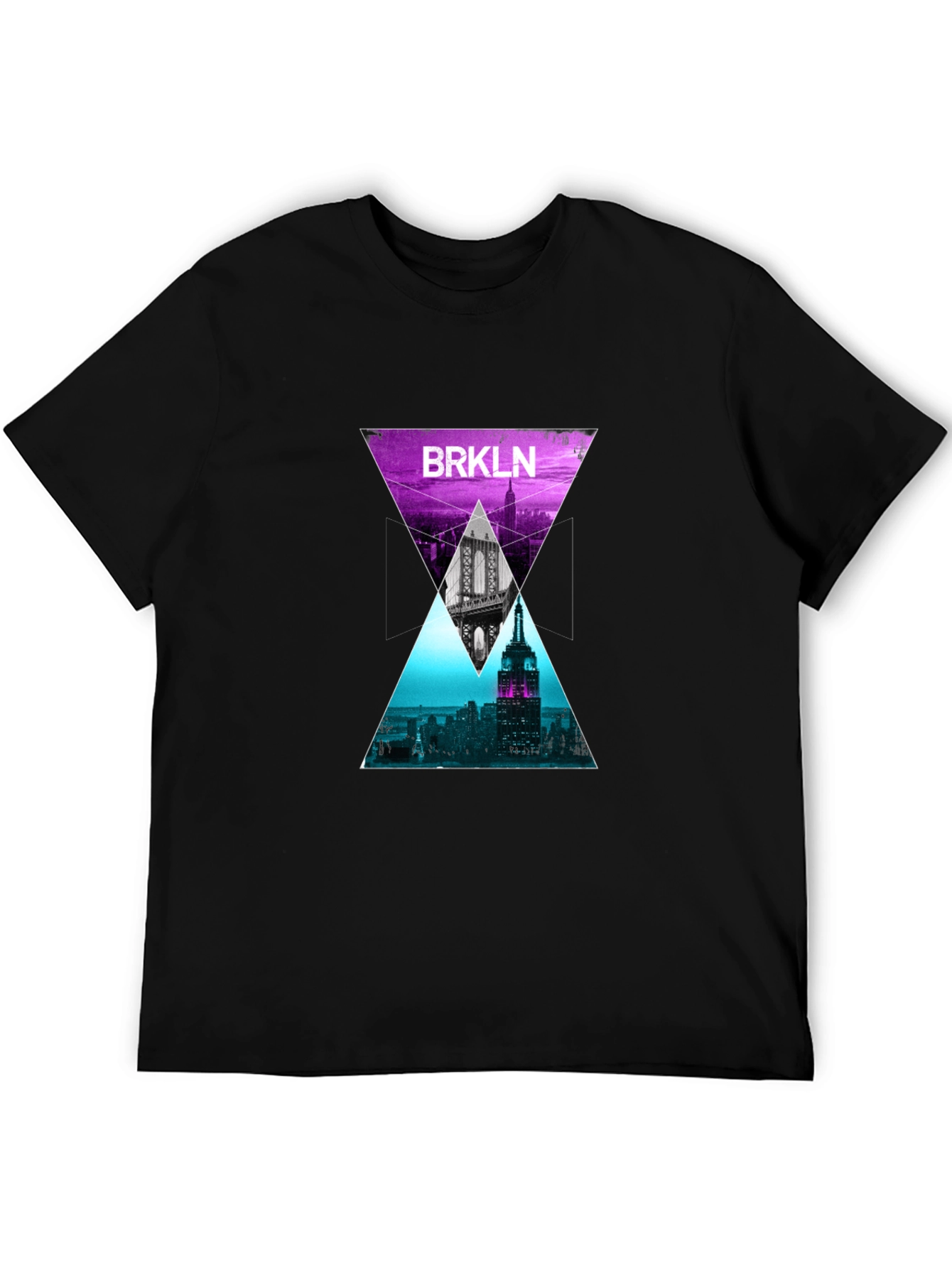 Black BRKLN Graphic Tee - Retro Cityscape T-Shirt view 5