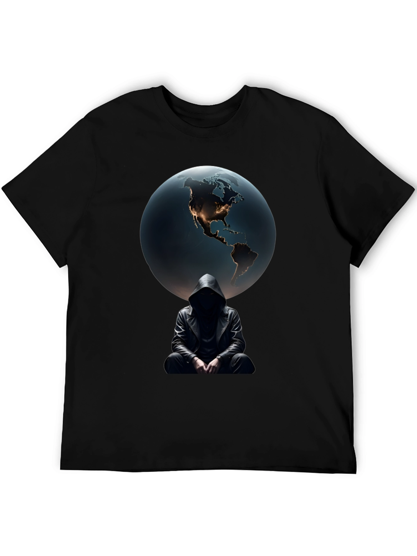 Black Earth & Shadow Graphic T-Shirt - Mens Black Tee view 5