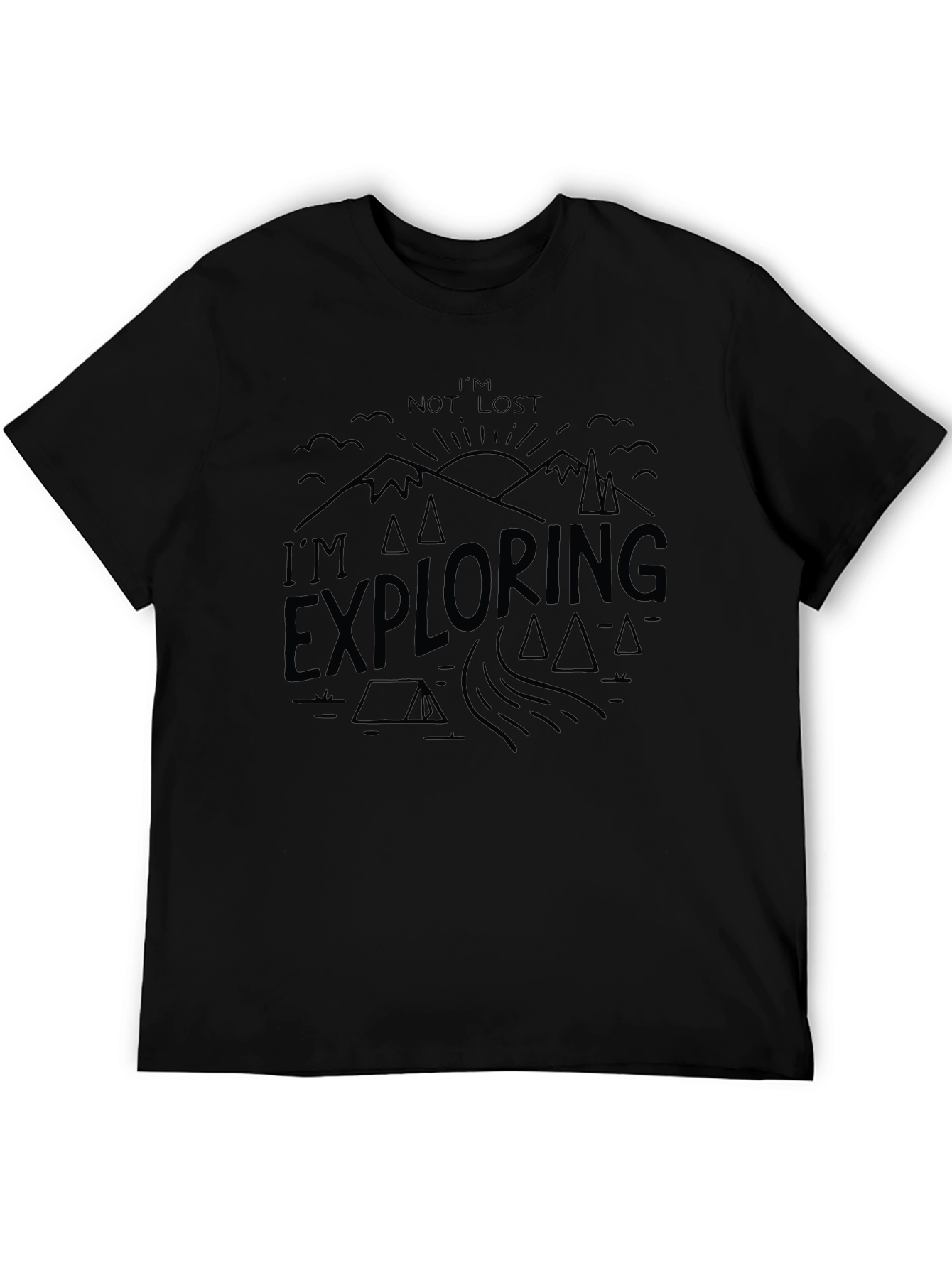 Black I'm Exploring Graphic T-Shirt - Adventure Awaits! view 5