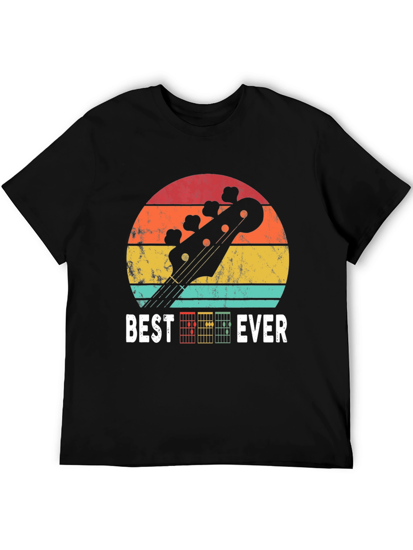 Black Best Guitar Ever T-Shirt - Retro Music Lover Tee view 5