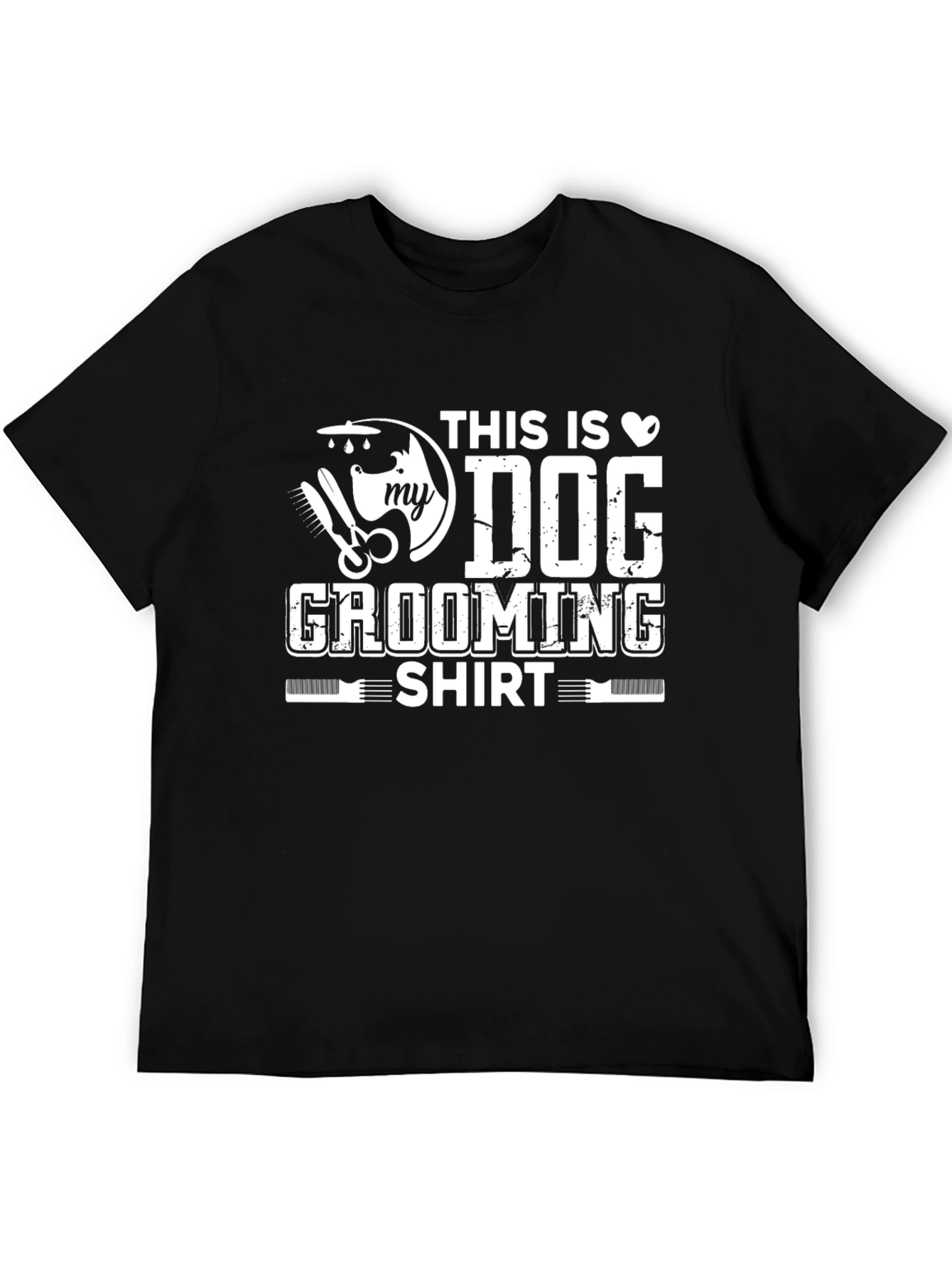 Black Dog Grooming T-Shirt for Animal Lovers view 5