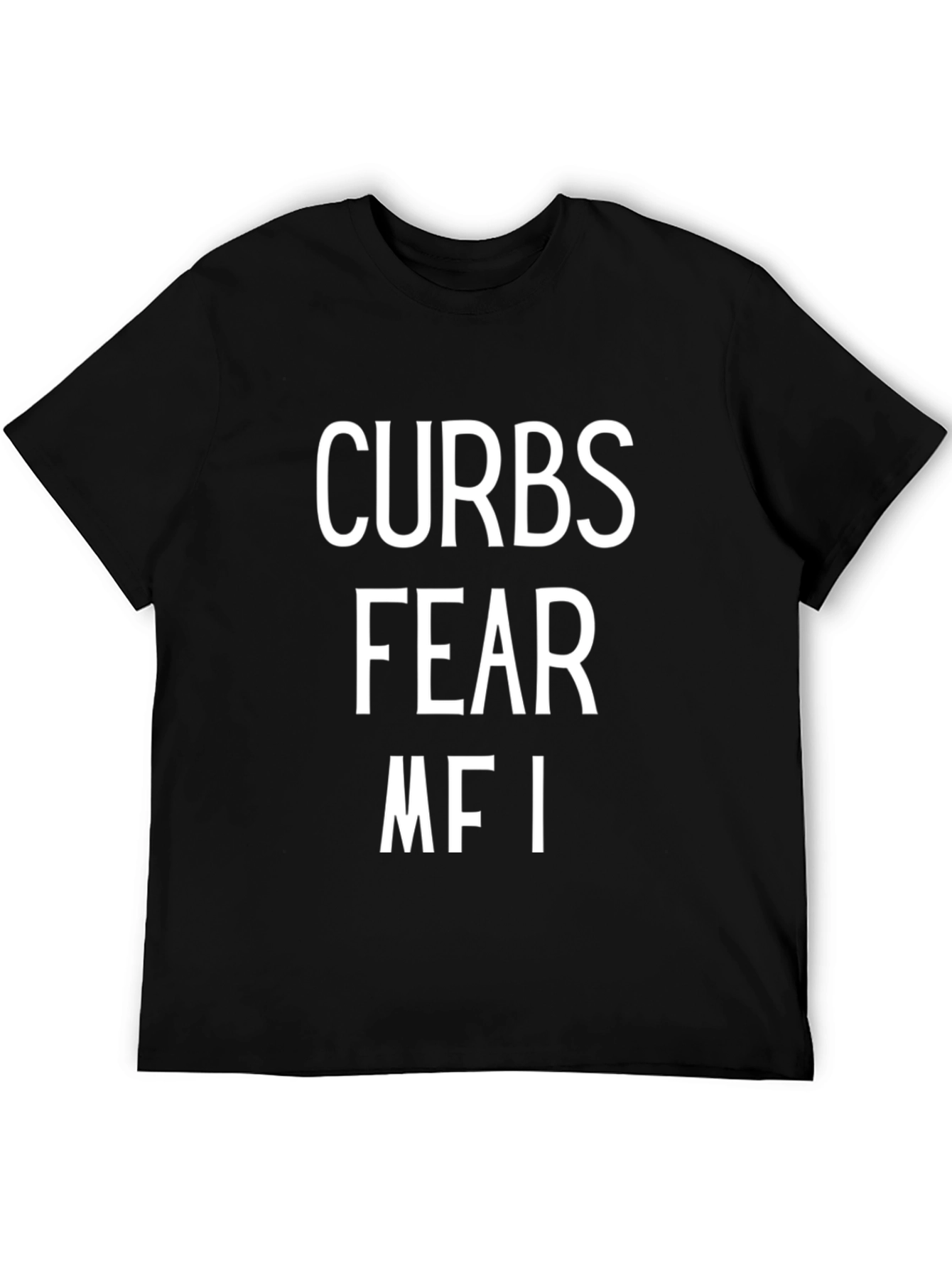 Black Curbs Fear MFI Graphic Tee - Black Cotton T-Shirt view 5