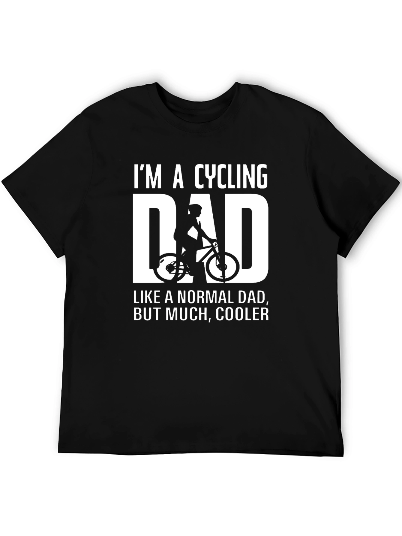Black Cycling Dad T-Shirt - Cool Father's Day Gift view 5