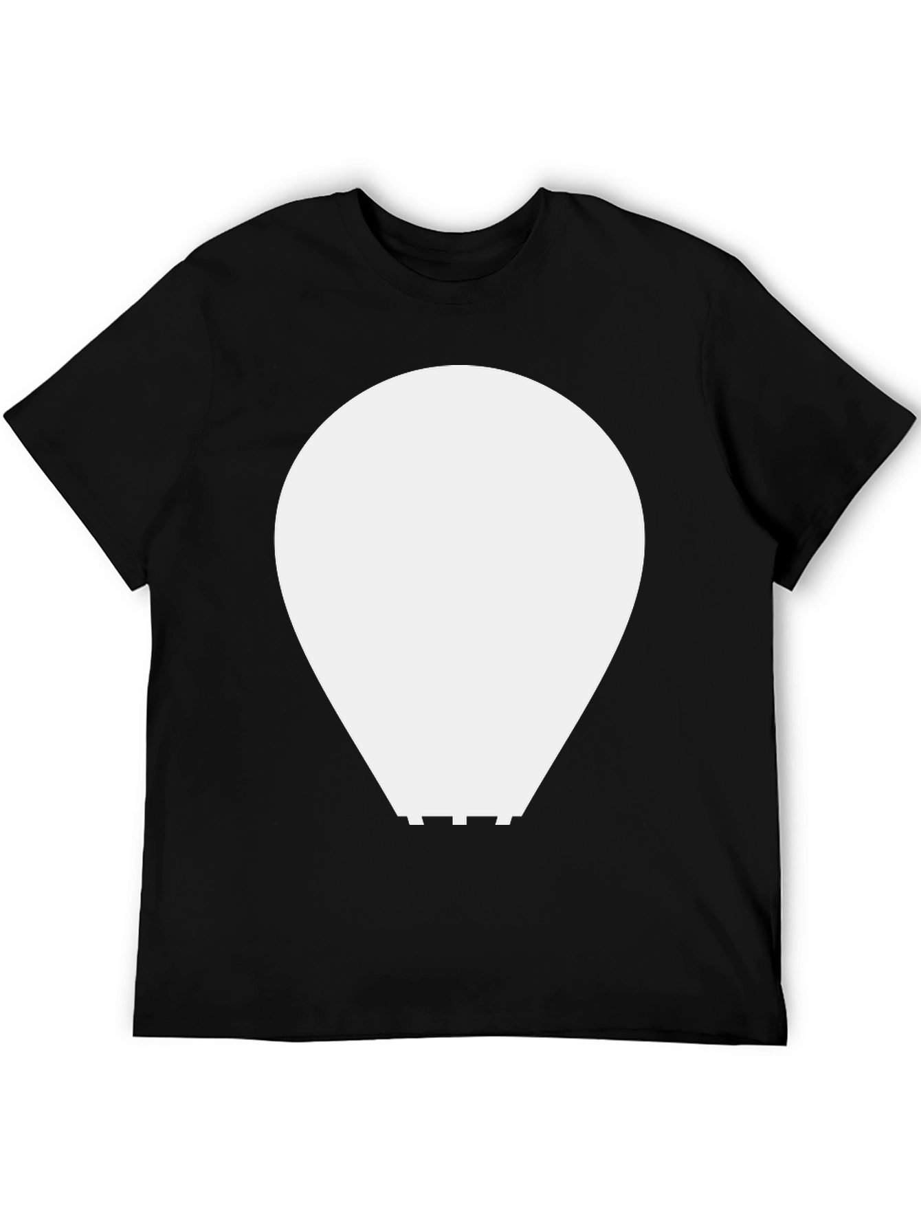 Black Abstract White Graphic on Black Crew Neck Tee view 5