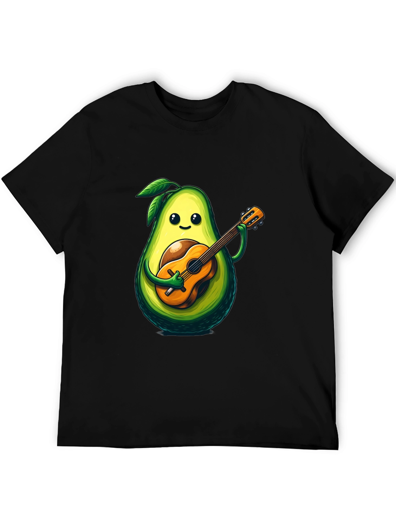 Black Avocado Guitar Player Graphic T-Shirt view 5