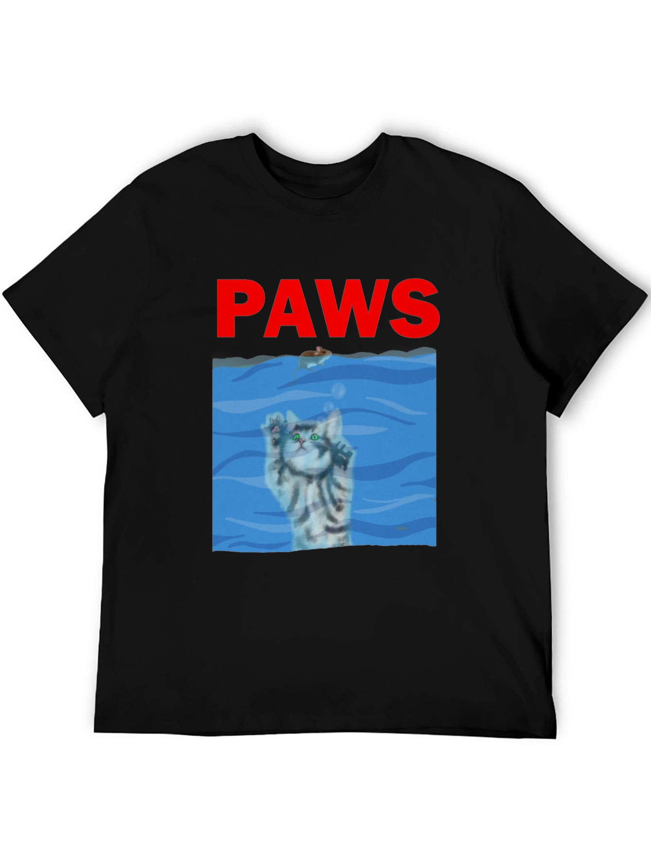 Black Paws Cat Parody T-Shirt  view 5