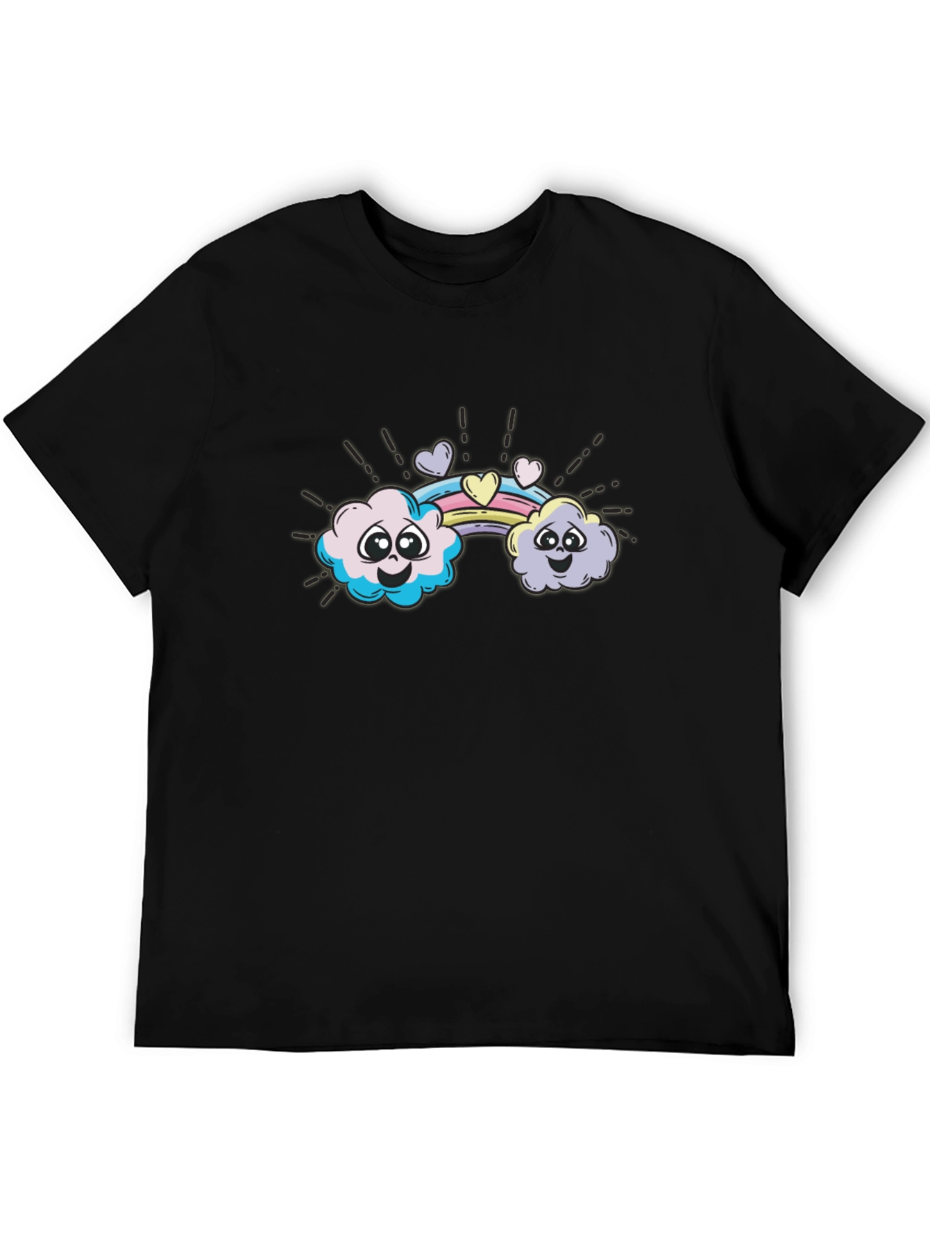 Cute Cloud Rainbow Graphic Tee - Soft Cotton Comfort - 5