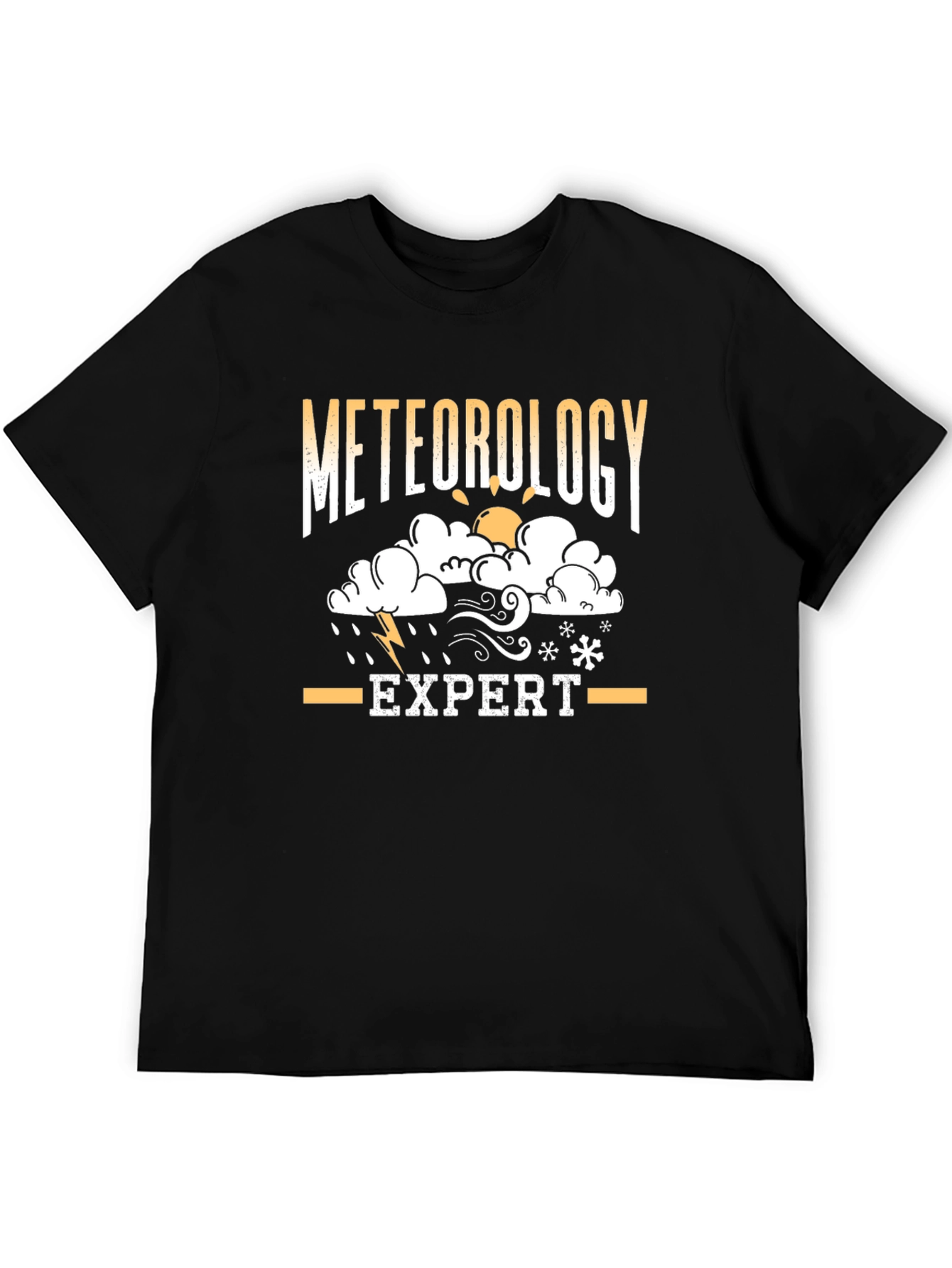 Black Meteorology Expert Black T-Shirt - Weather Geek Gift view 5