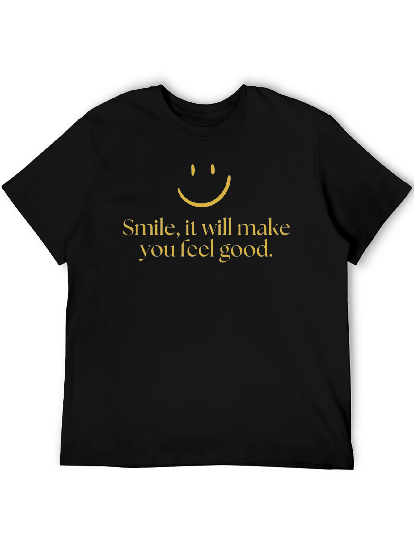 Black Smile Feel Good Black Graphic Tee view 5