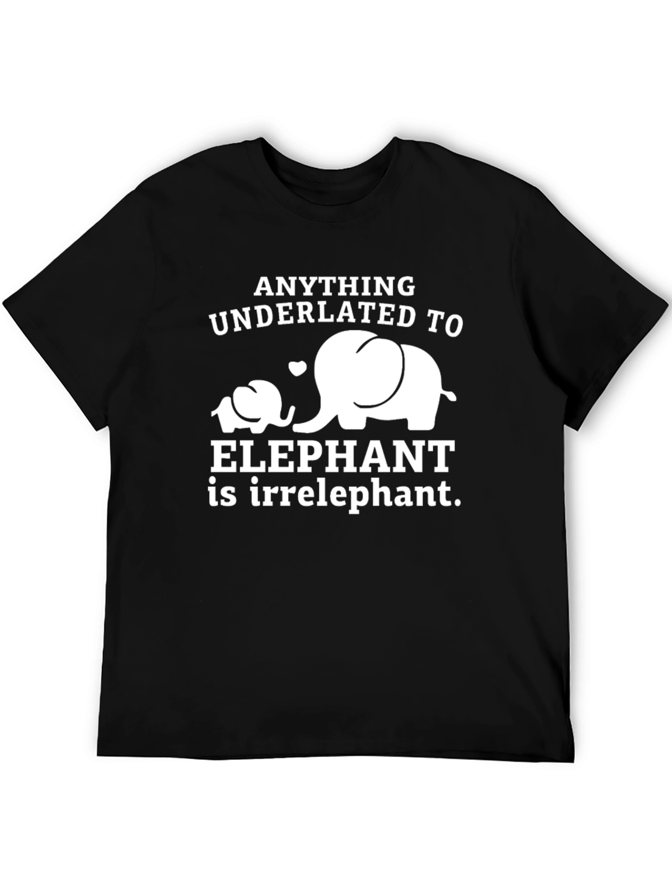 Black Irrelephant Men's Black T-Shirt view 5