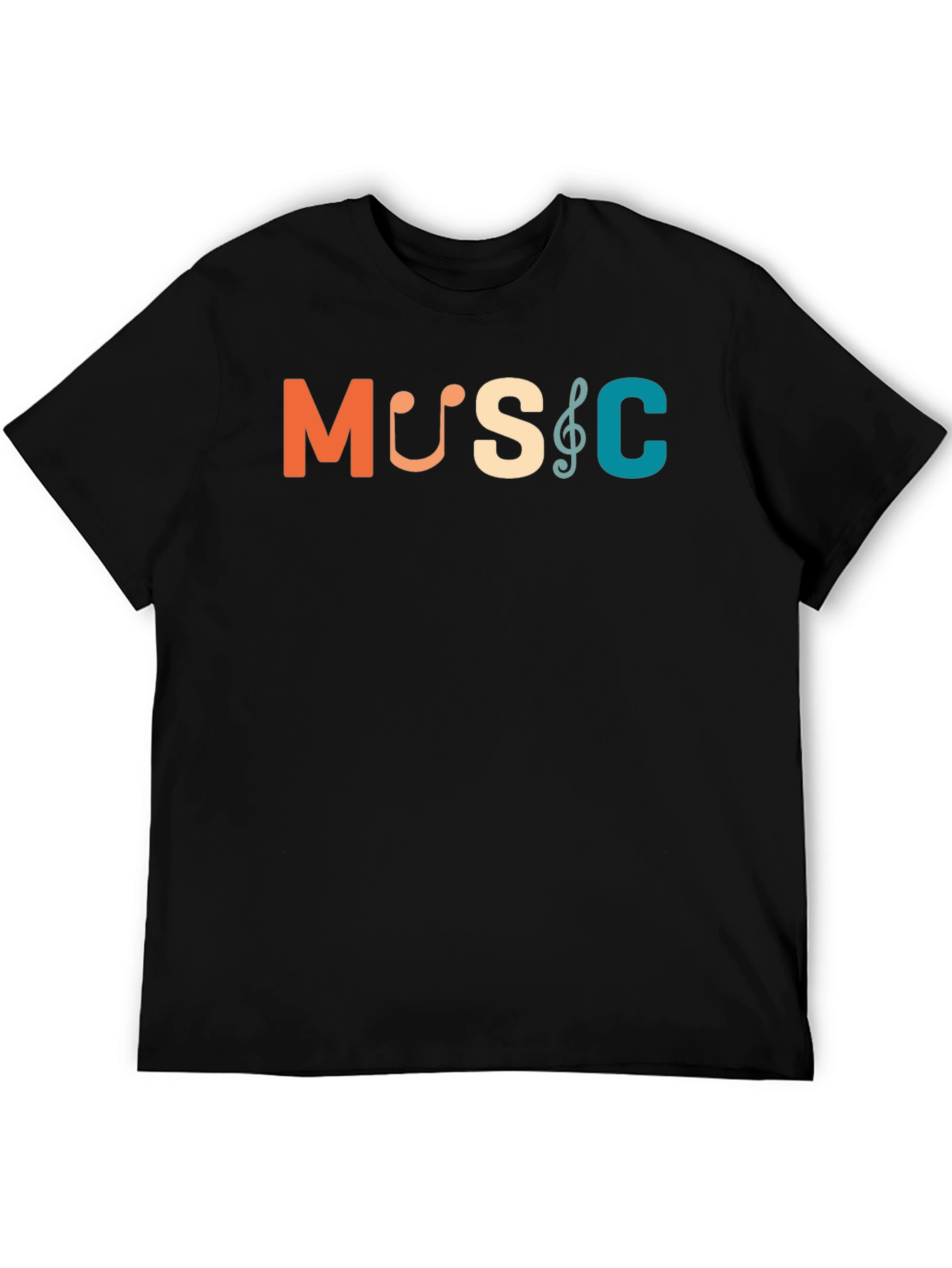 Black Music Themed Graphic T-Shirt | Soft Cotton Blend Tee view 5