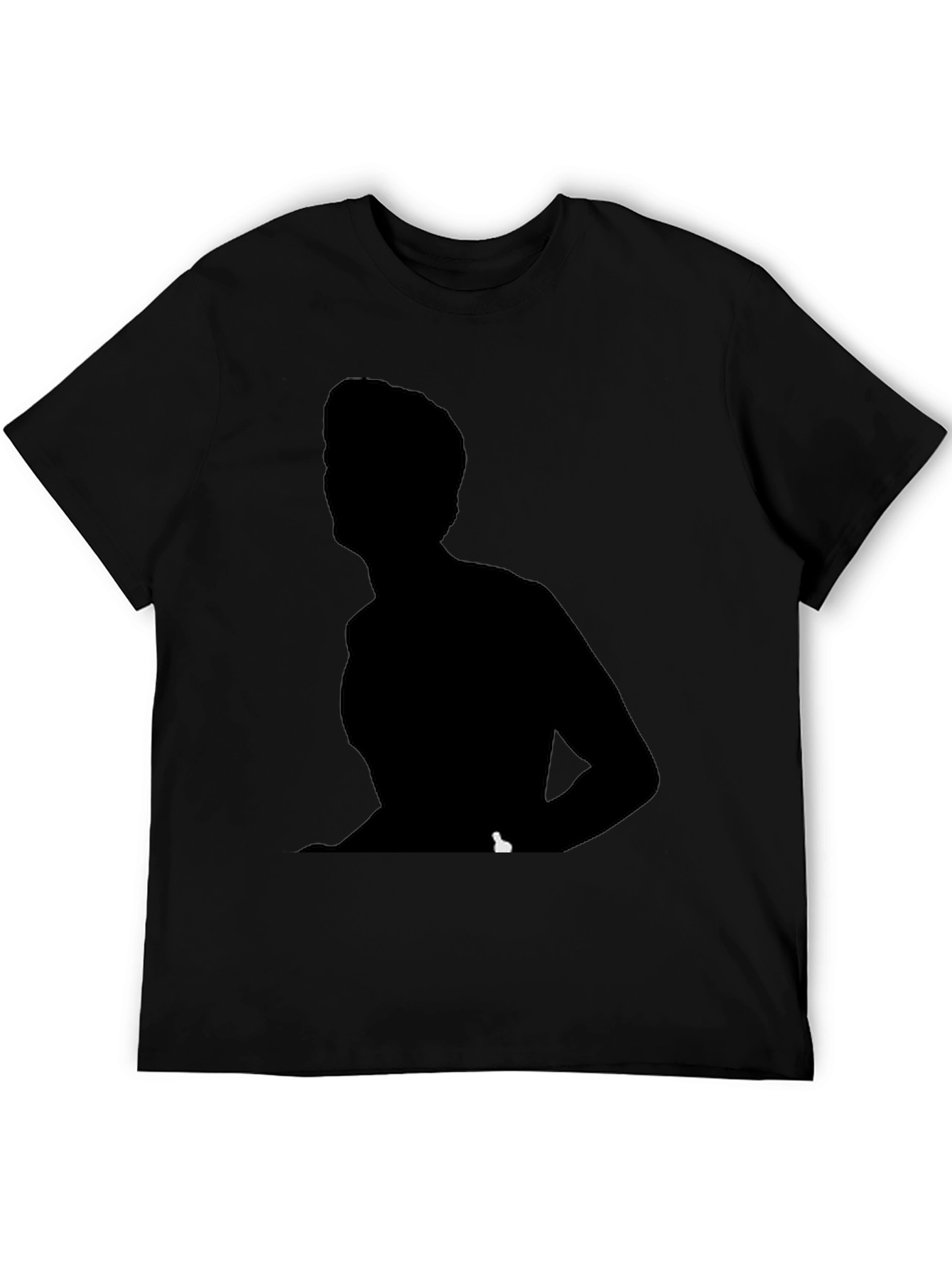 Black Silhouette Graphic Tee - Unisex Crew Neck T-Shirt view 5