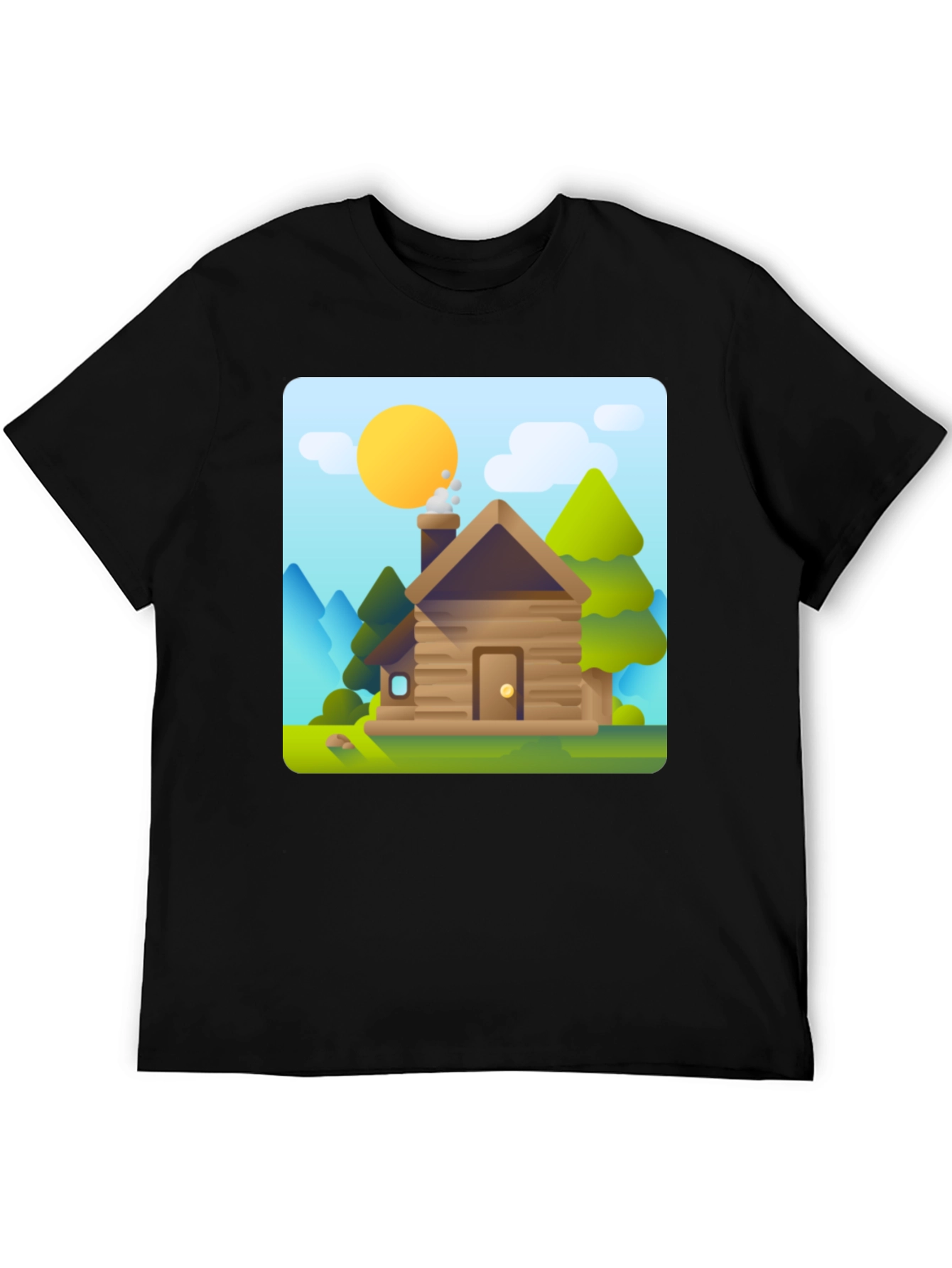 Black Cabin in the Woods Graphic Tee view 5