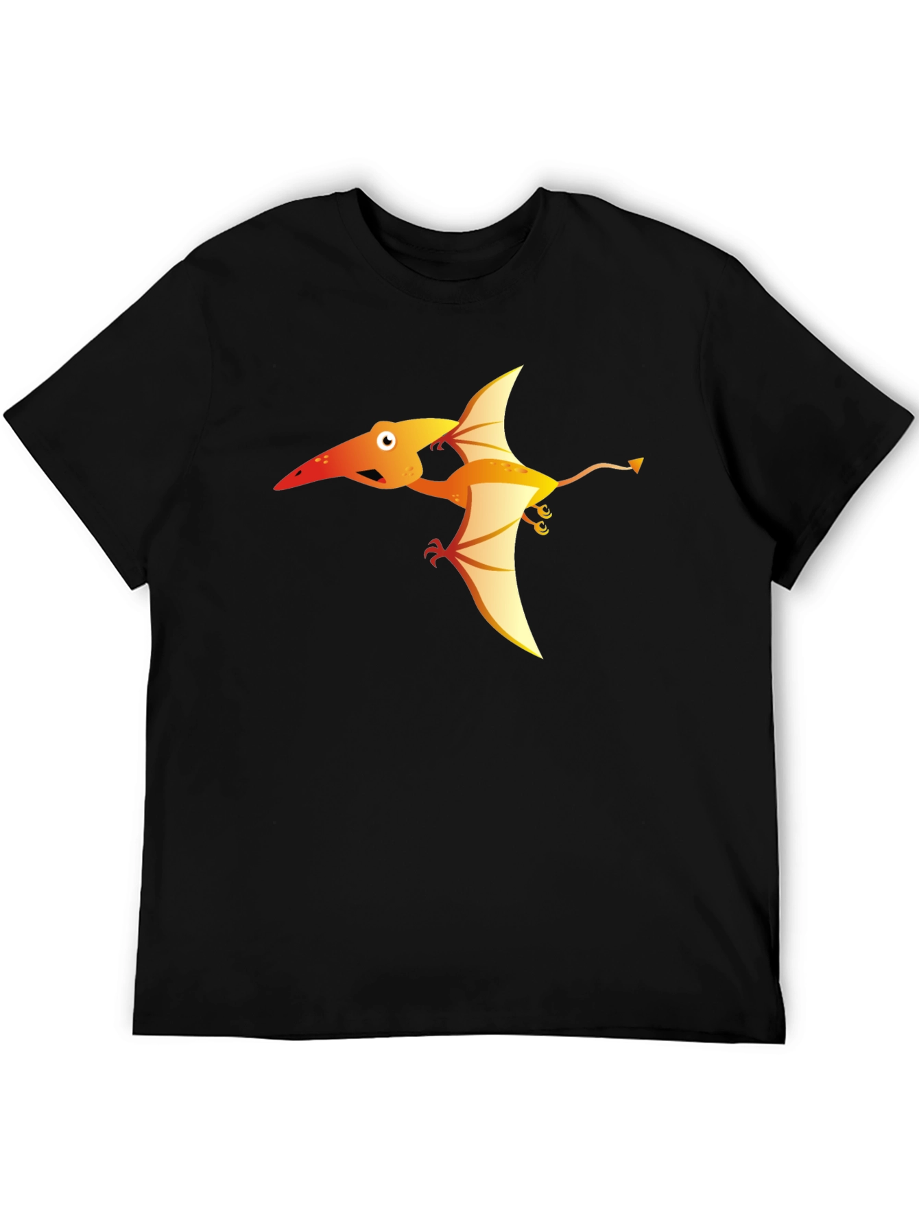 Black Cartoon Pterodactyl Graphic Tee view 5