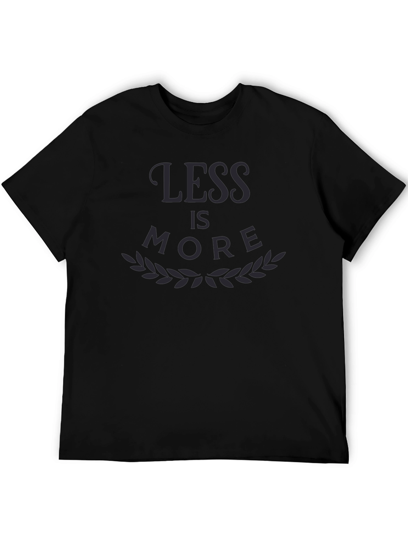 Black Less is More Graphic Tee - Stylish Minimalist Design view 5