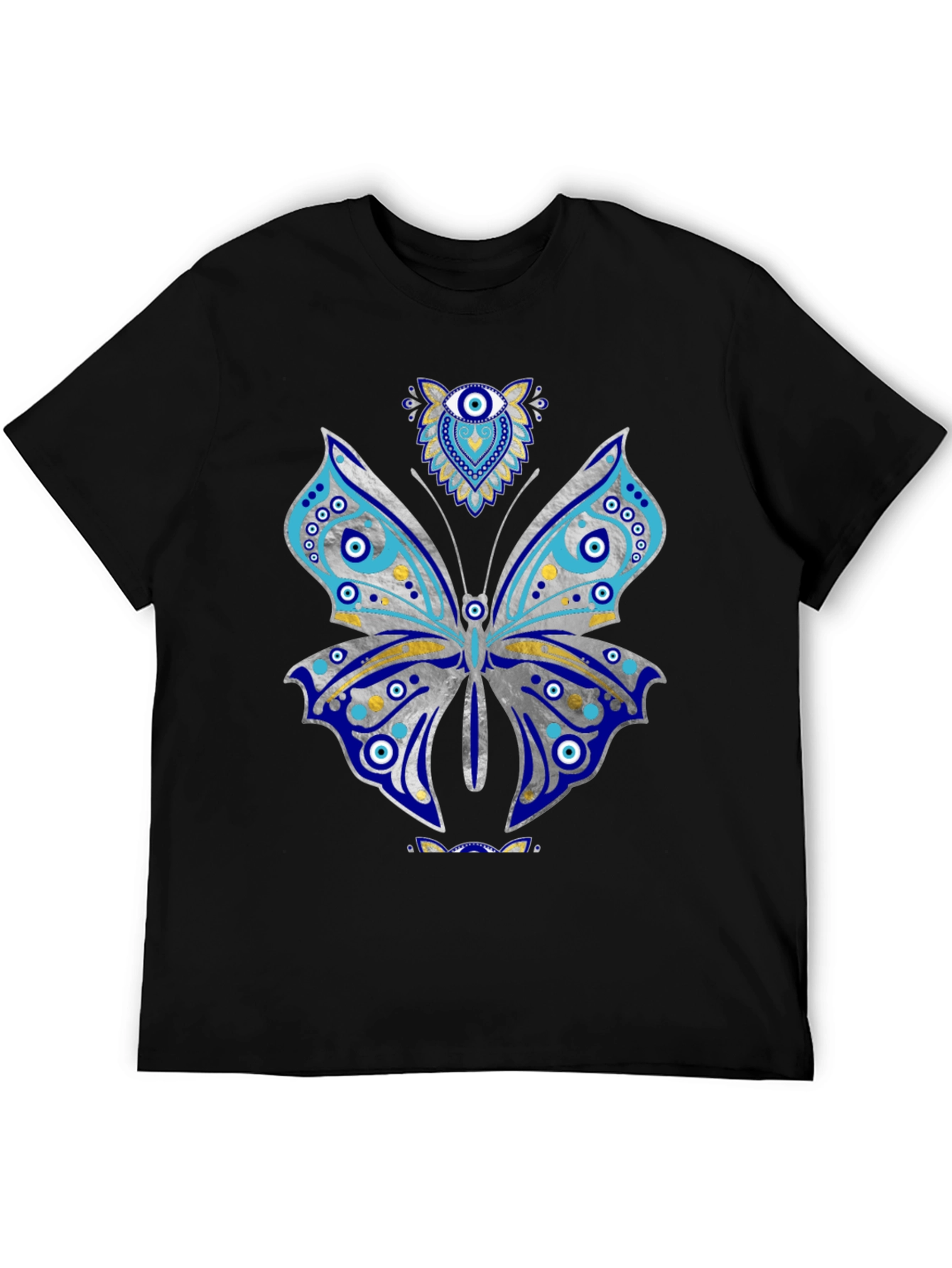 Black Butterfly Evil Eye Graphic Tee view 5
