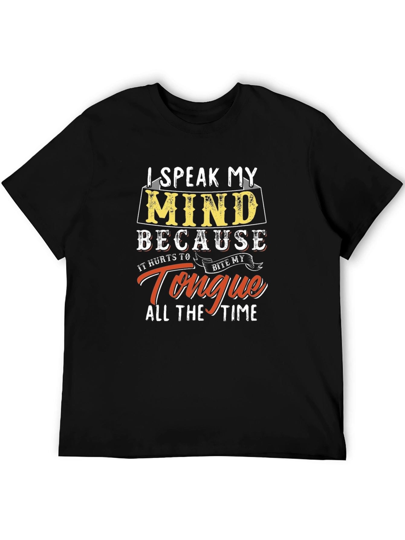 Black Speak My Mind Graphic T-Shirt view 5