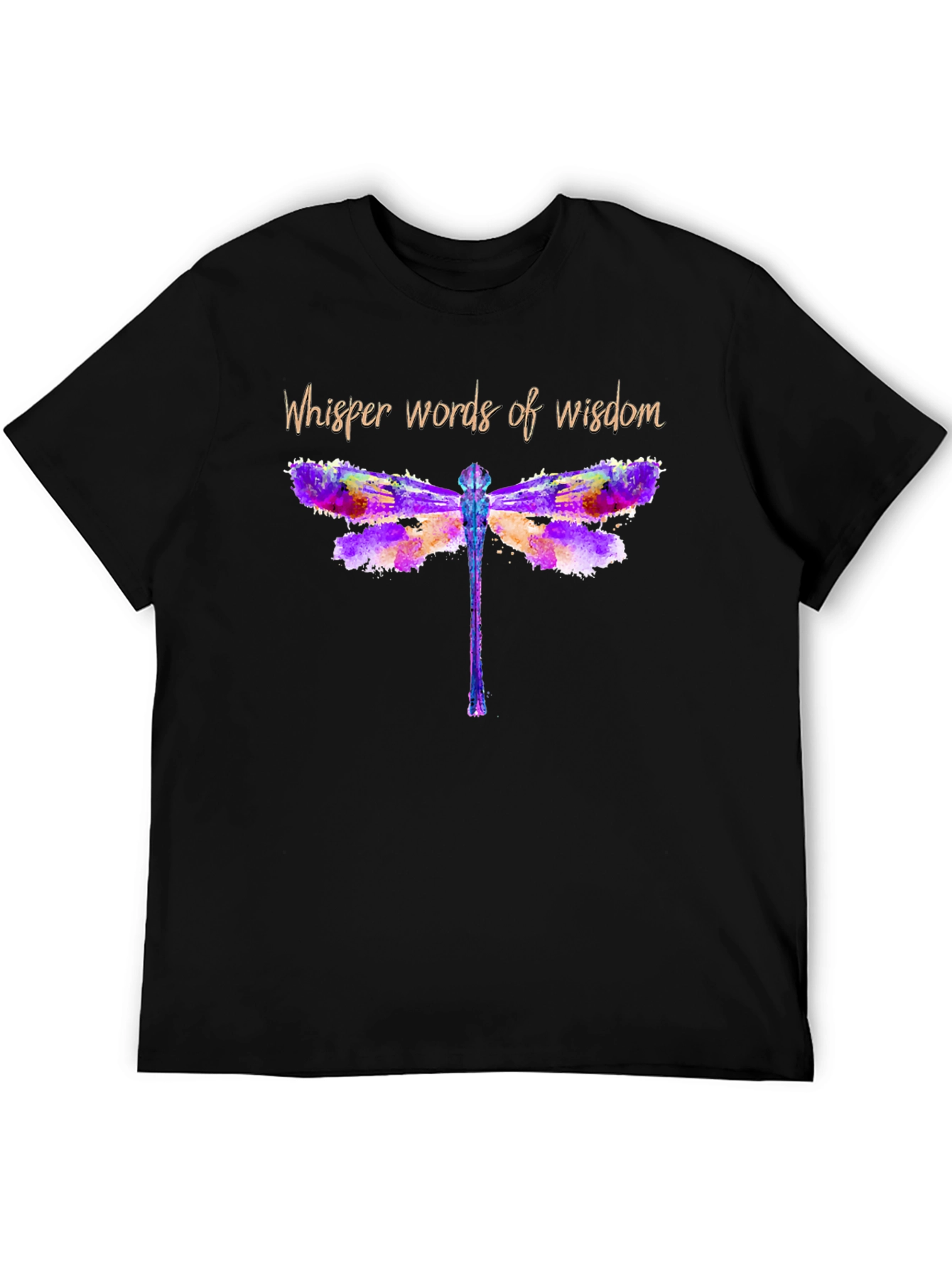 Black Whisper Words of Wisdom Dragonfly Tee view 5