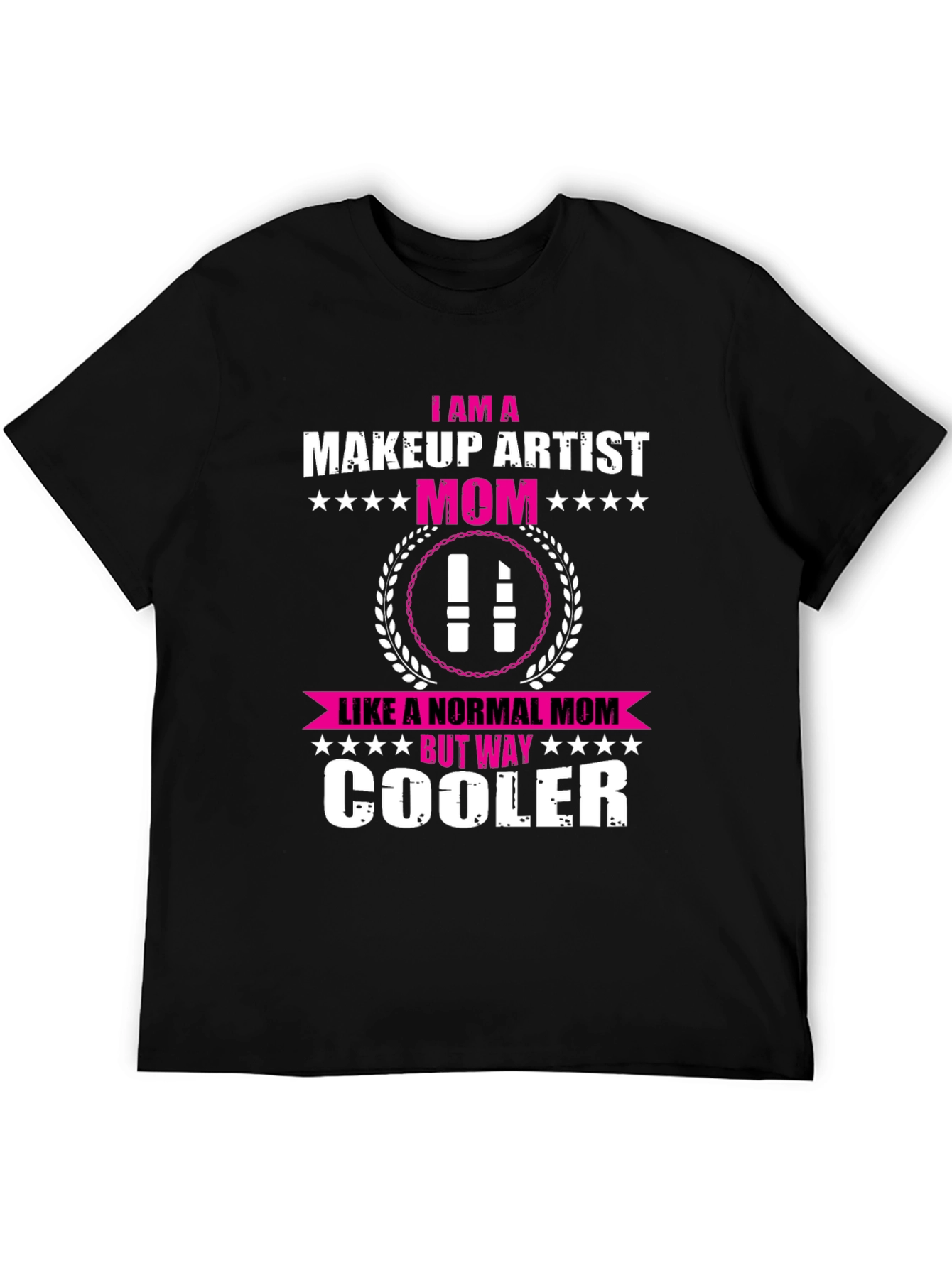 Black Makeup Artist Mom T-Shirt - Cool Mom Edition view 5