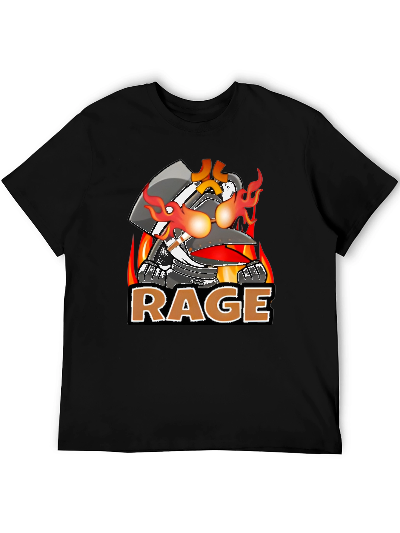 Black RAGE Graphic T-Shirt - Bold & Edgy Design view 5
