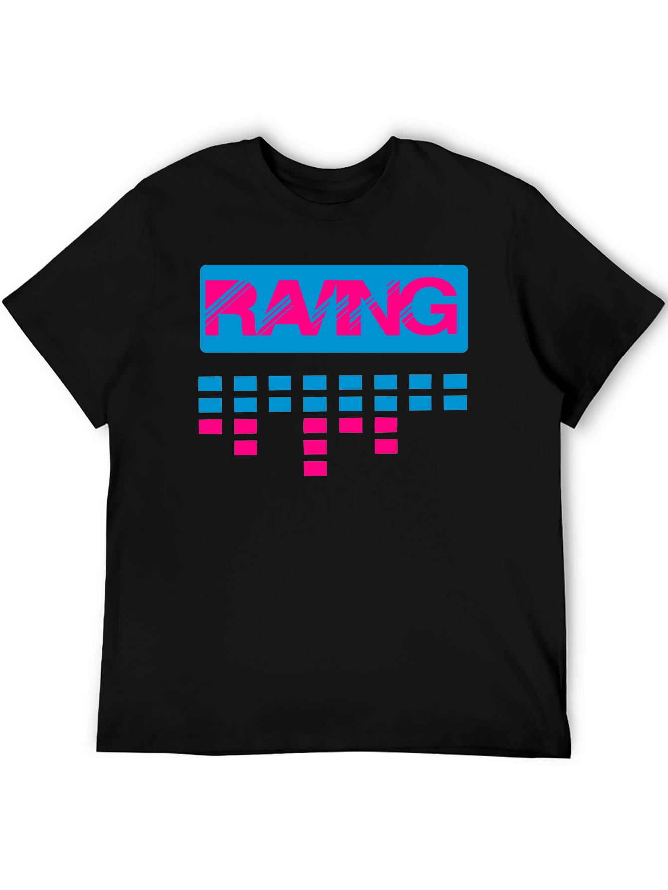 Black Retro RANG Graphic Tee - Cool 80s Style! view 5