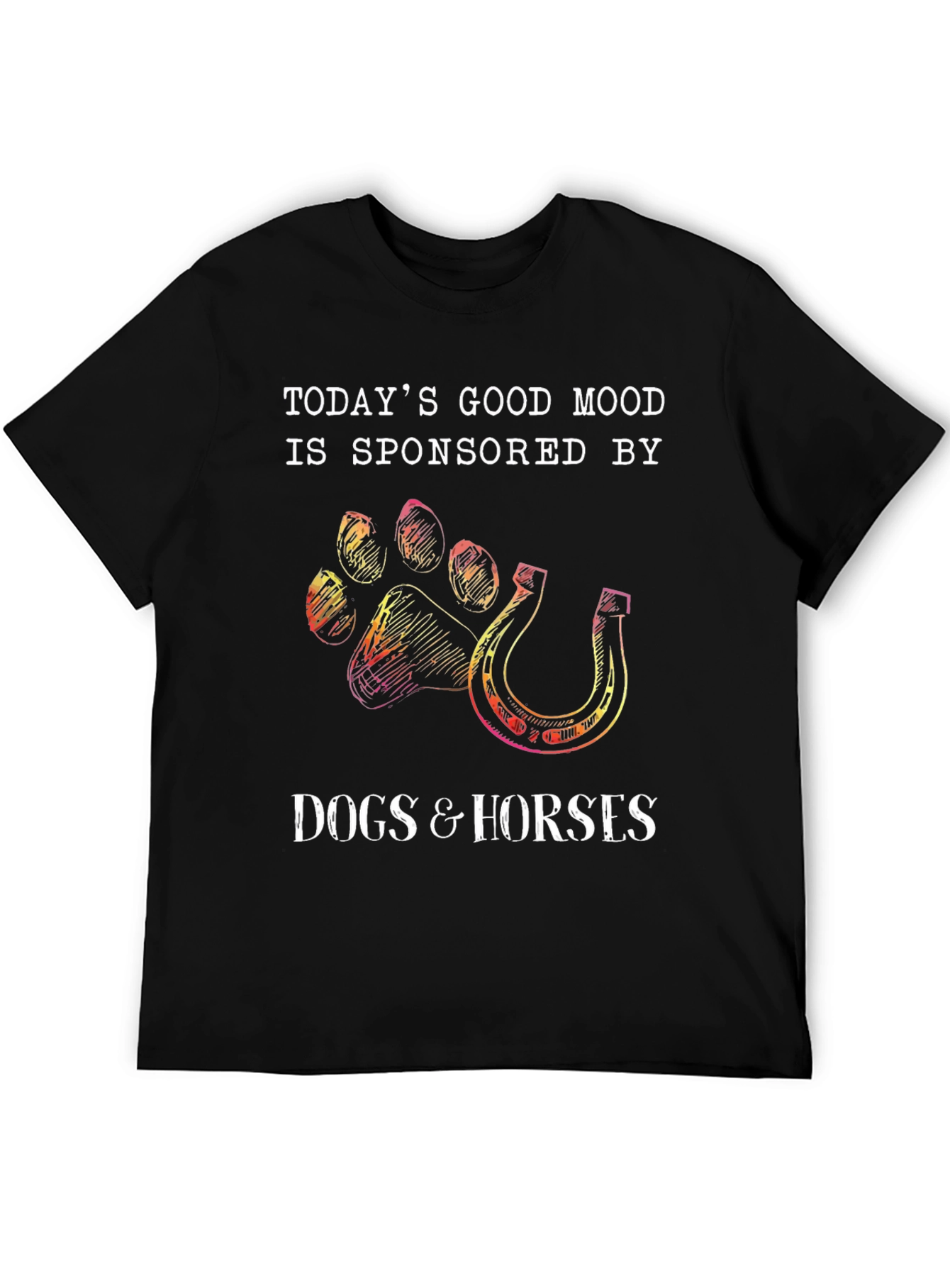 Black Dogs & Horses T-Shirt - Sponsored Good Mood view 5