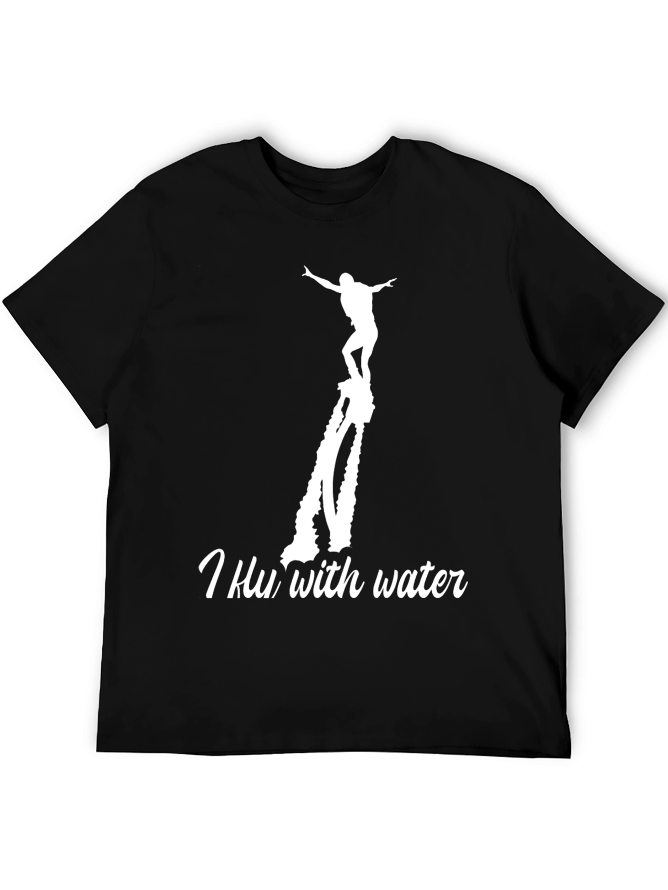 Black I Fly With Water Graphic T-Shirt view 5