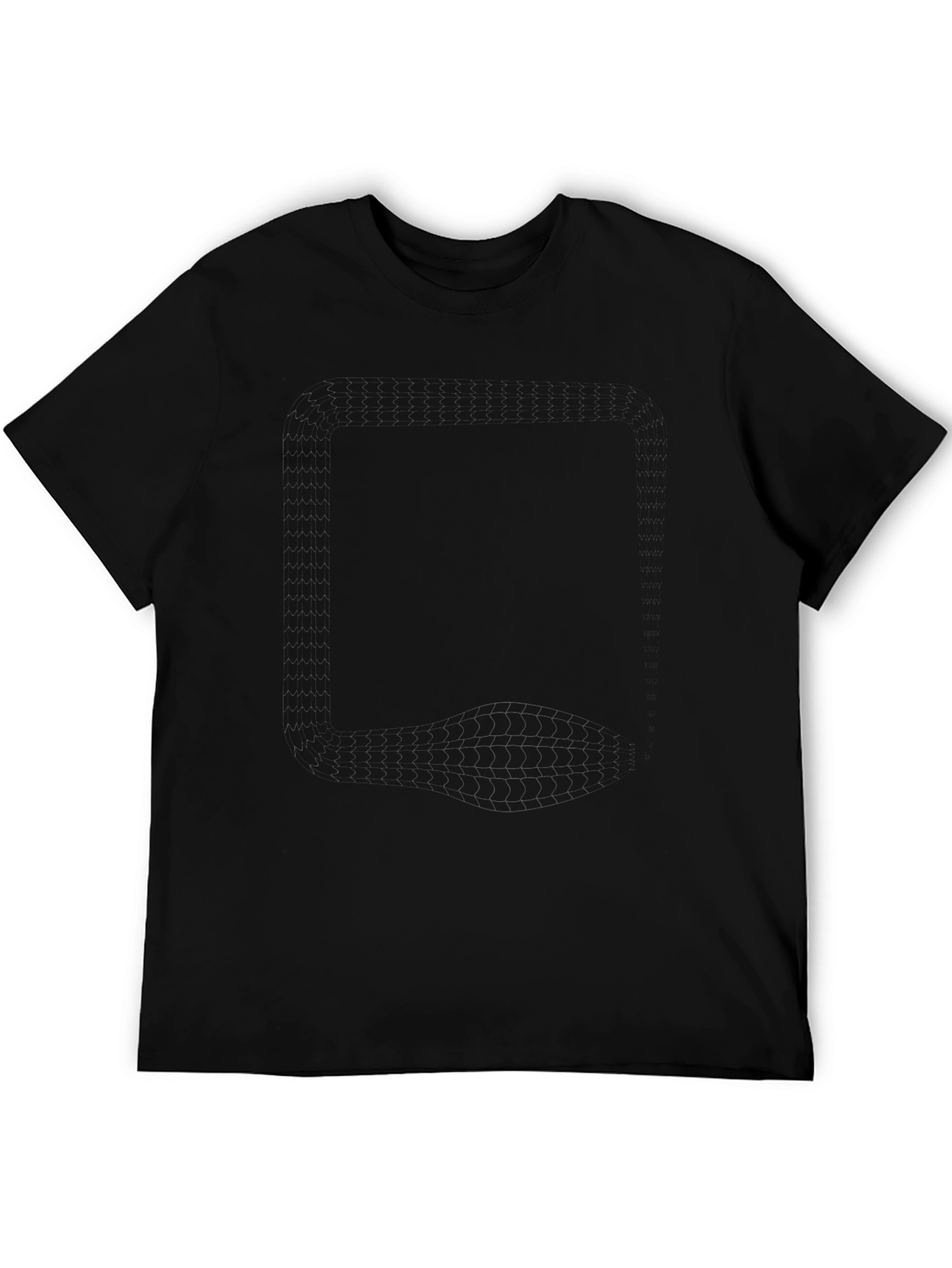 Black Men's Solid Black Crew Neck T-Shirt view 5