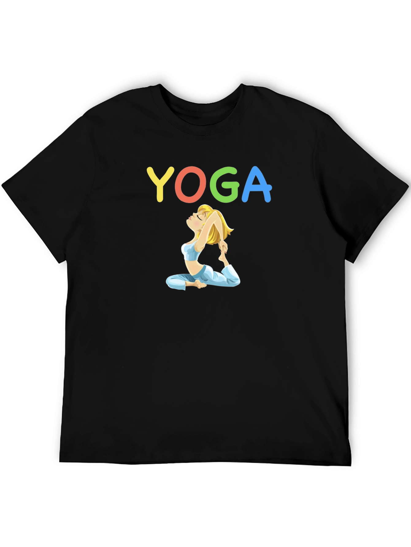 Black Yoga Girl Black T-Shirt view 5