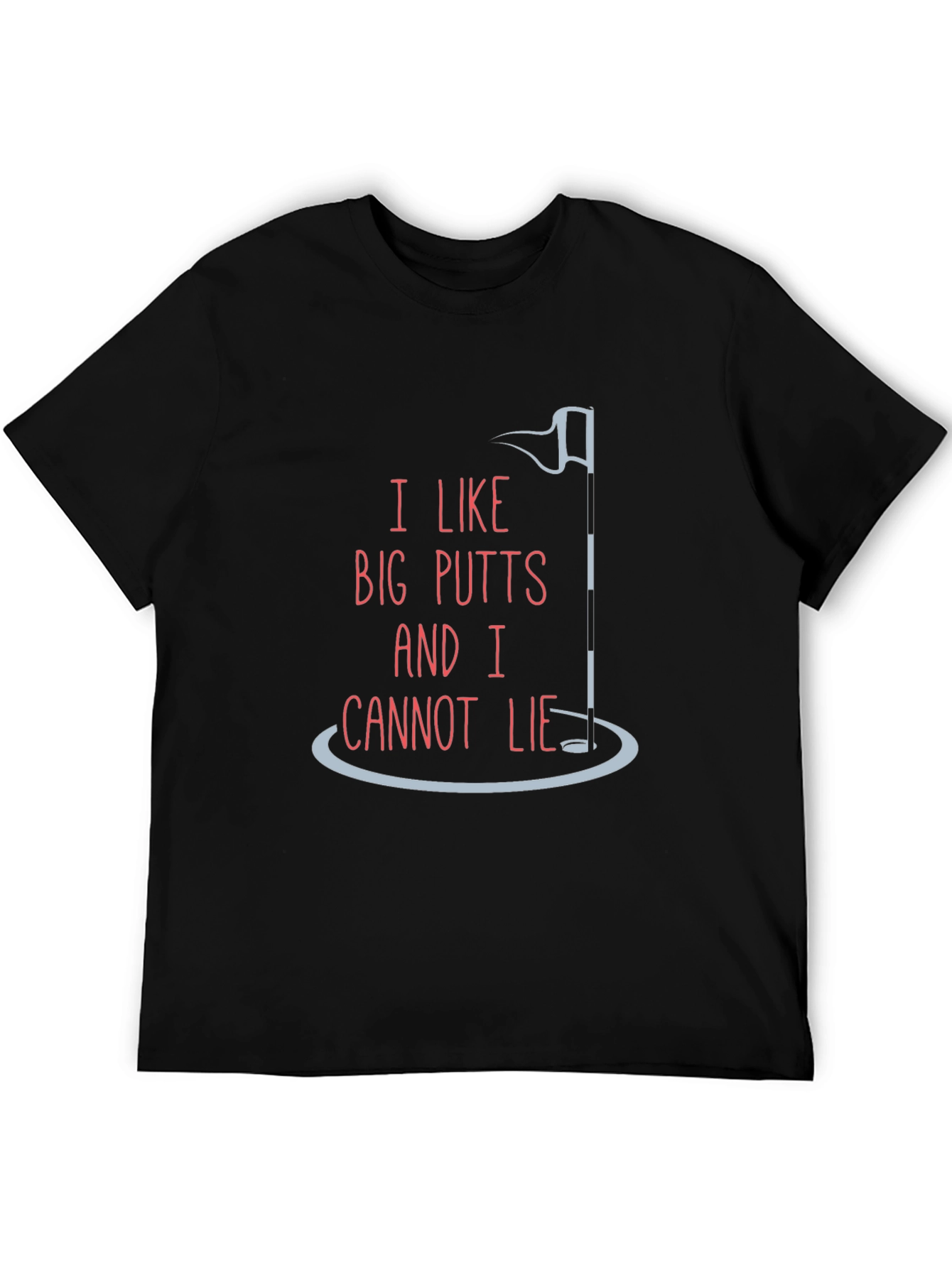 Black Big Putts Golf T-Shirt - Funny Golfer Tee view 5