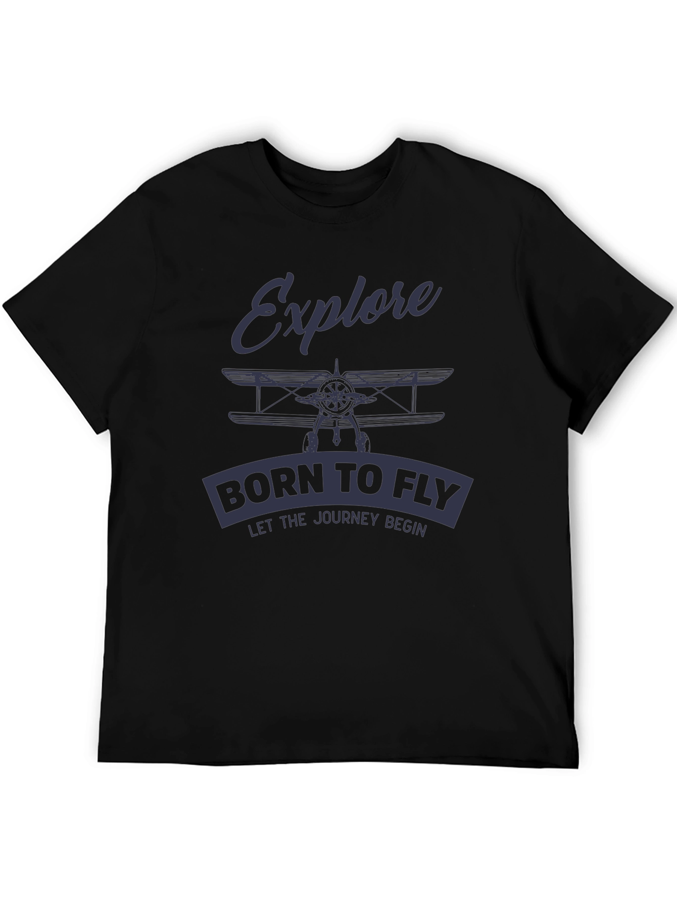 Black Explore Born to Fly Graphic T-Shirt view 5