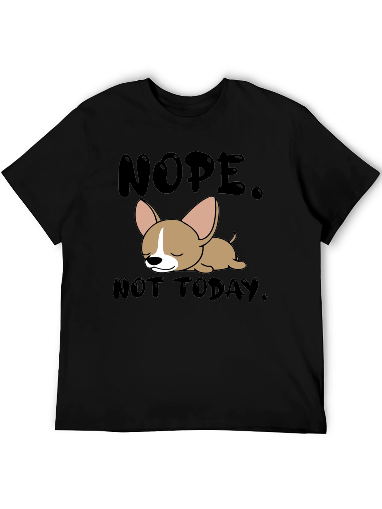 Black Nope Not Today Graphic T-Shirt view 5